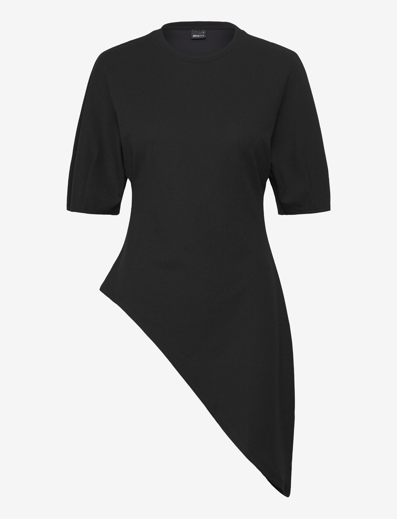 Gina Tricot - Asymmetric top - t-shirts - black (9000) - 0