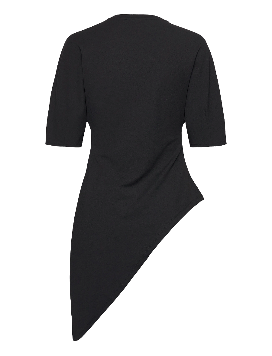 Gina Tricot - Asymmetric top - t-shirts - black (9000) - 2