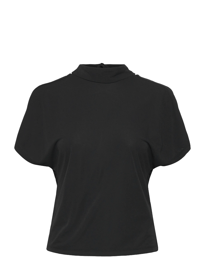 Gina Tricot - Tie top - t-shirts - black (9000) - 0
