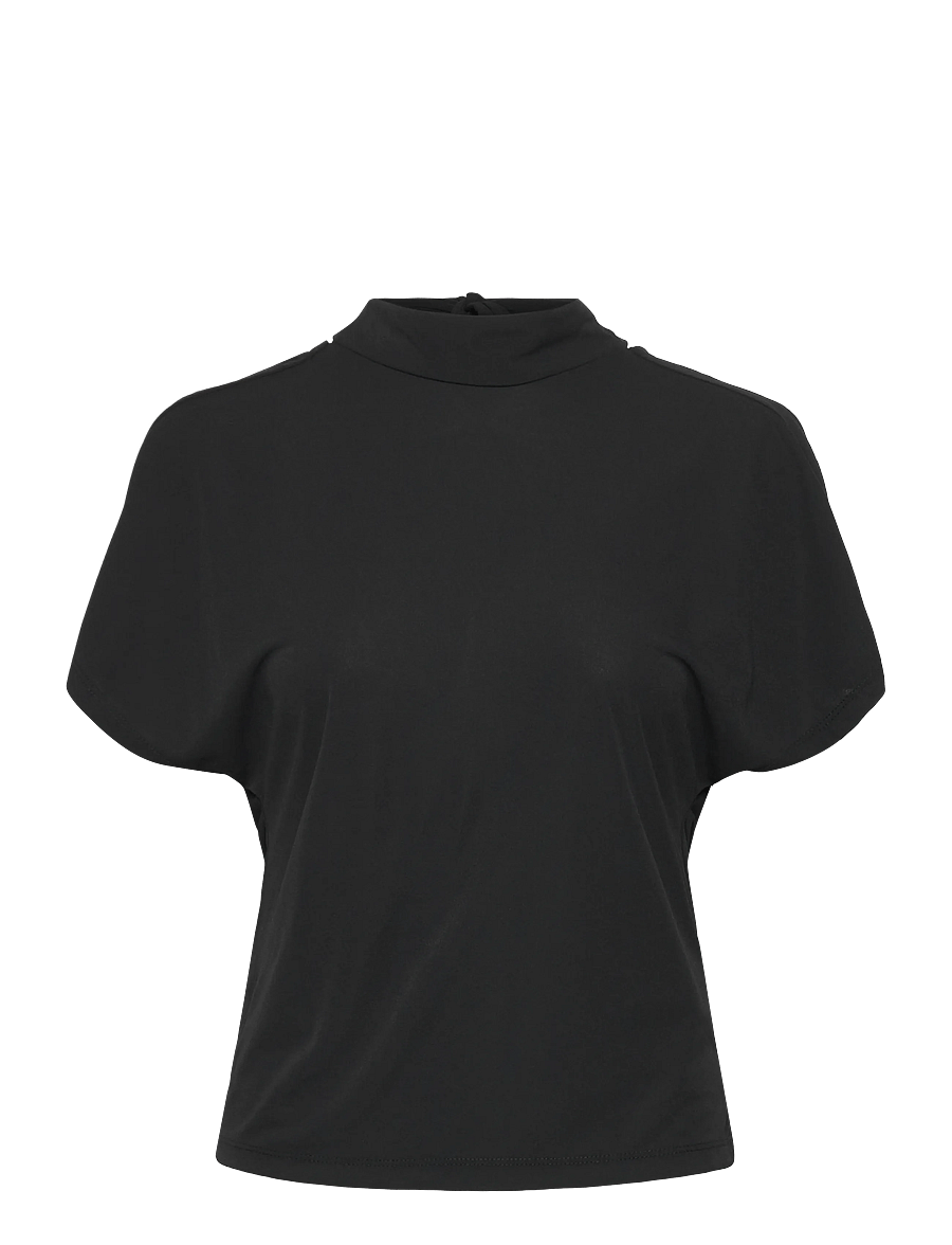 Gina Tricot - Tie top - t-shirts - black (9000) - 1