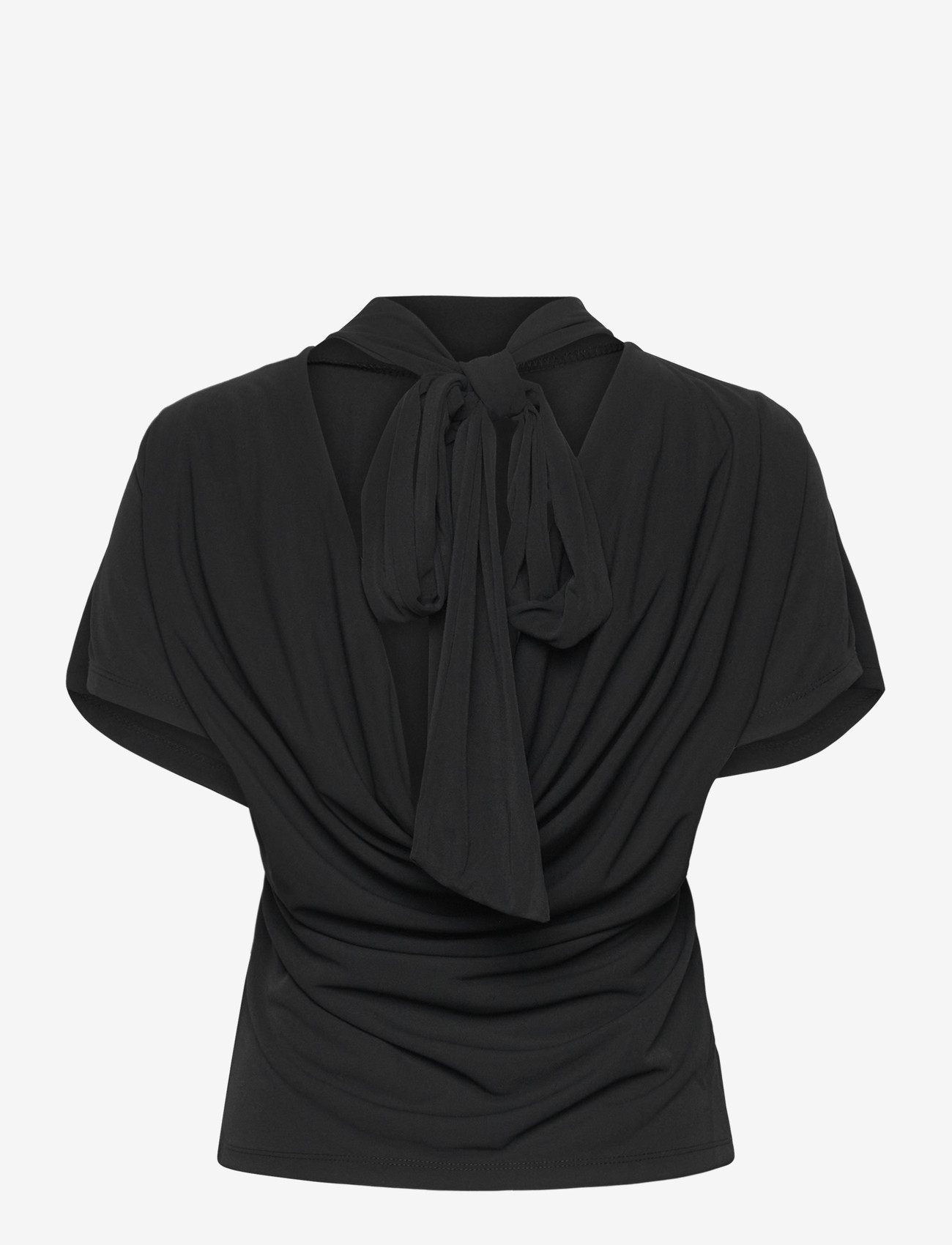 Gina Tricot - Tie top - t-shirts - black (9000) - 1