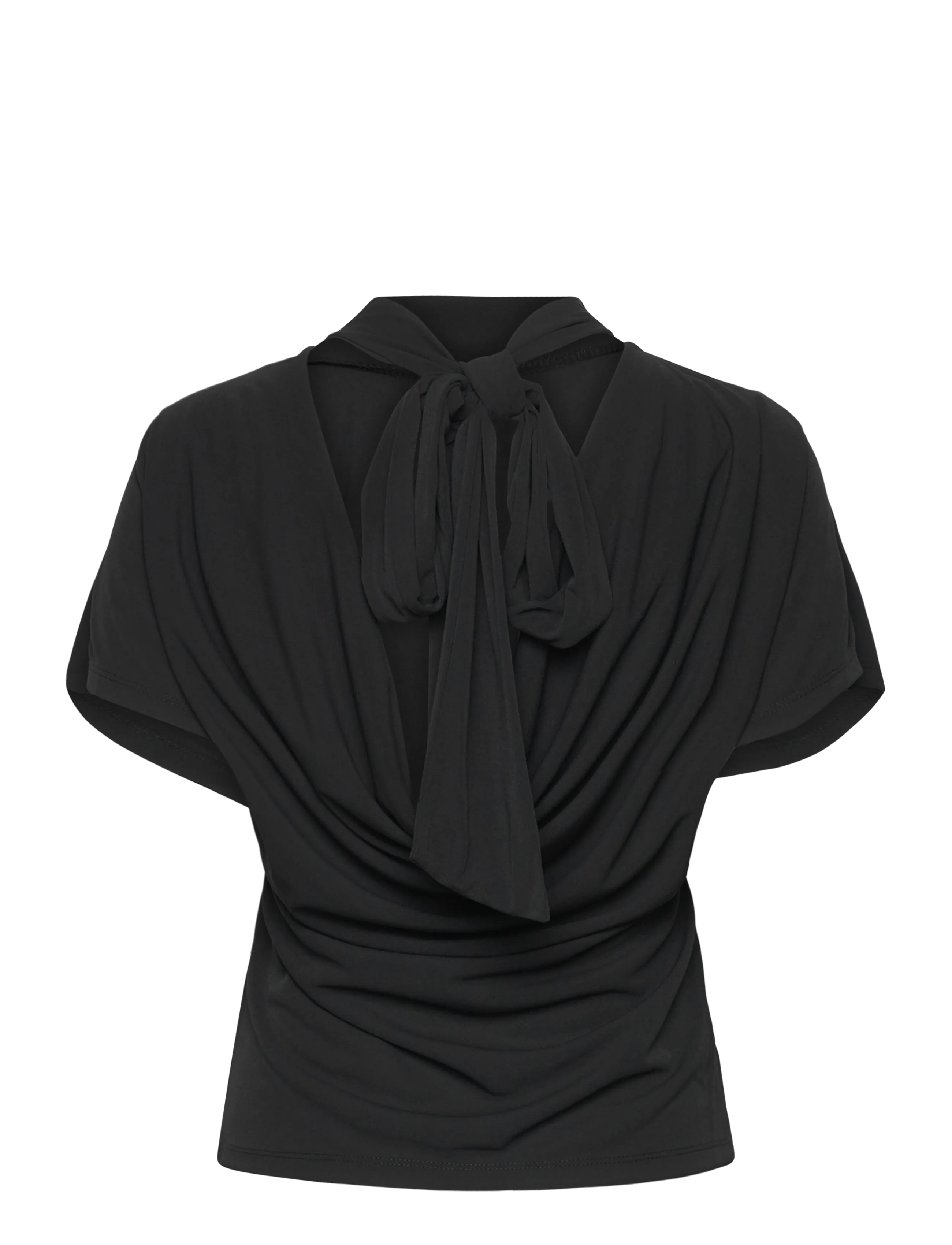 Gina Tricot - Tie top - t-paidat - black (9000) - 2