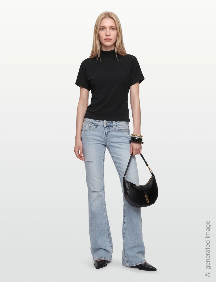 Gina Tricot - Tie top - t-shirts - black (9000) - 0