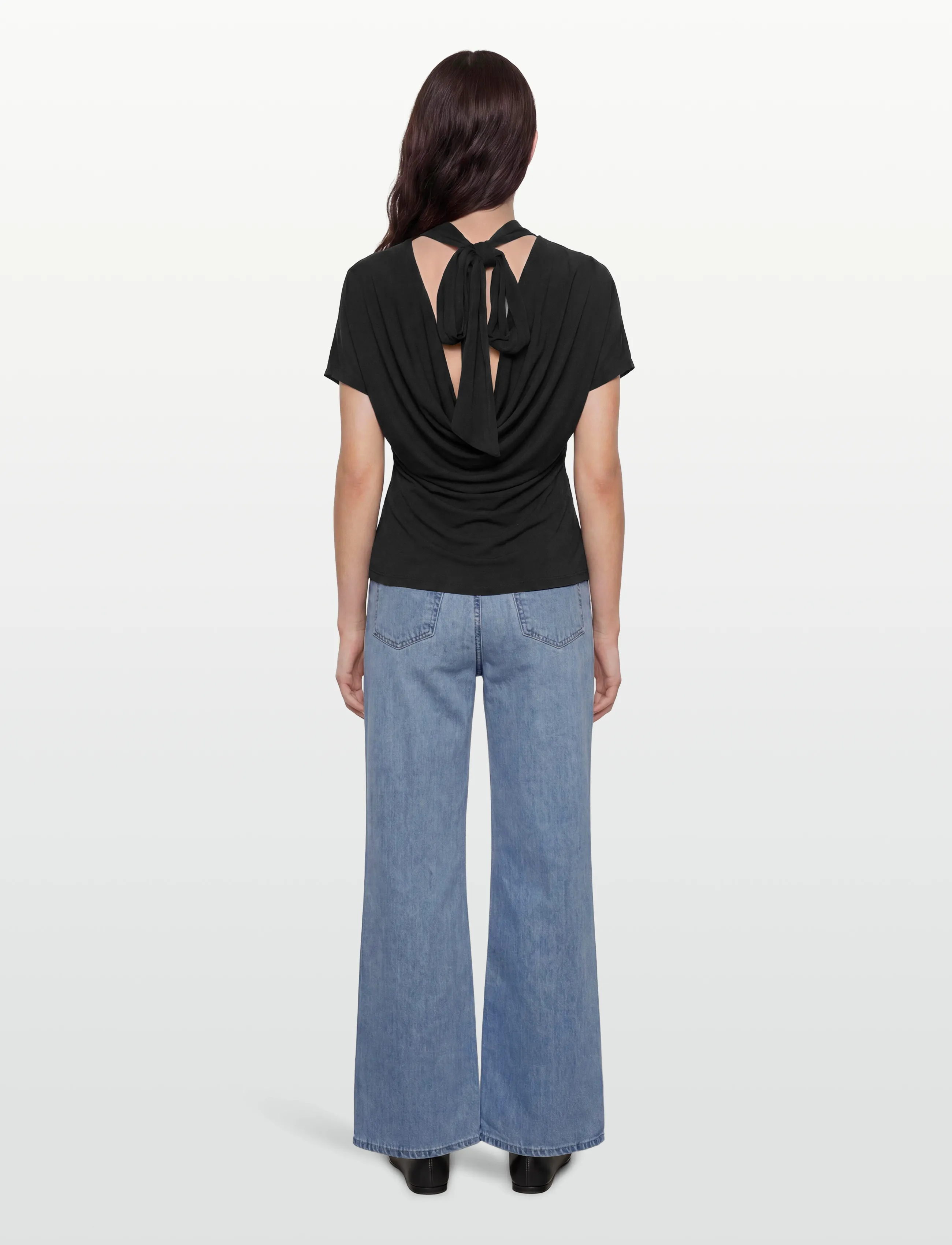 Gina Tricot - Tie top - t-paidat - black (9000) - 4
