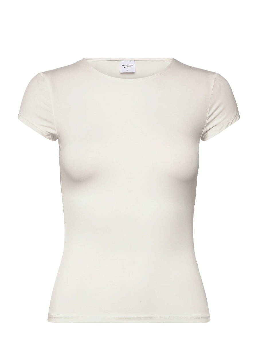 Gina Tricot - Slim fit top - t-shirts - offwhite - 1