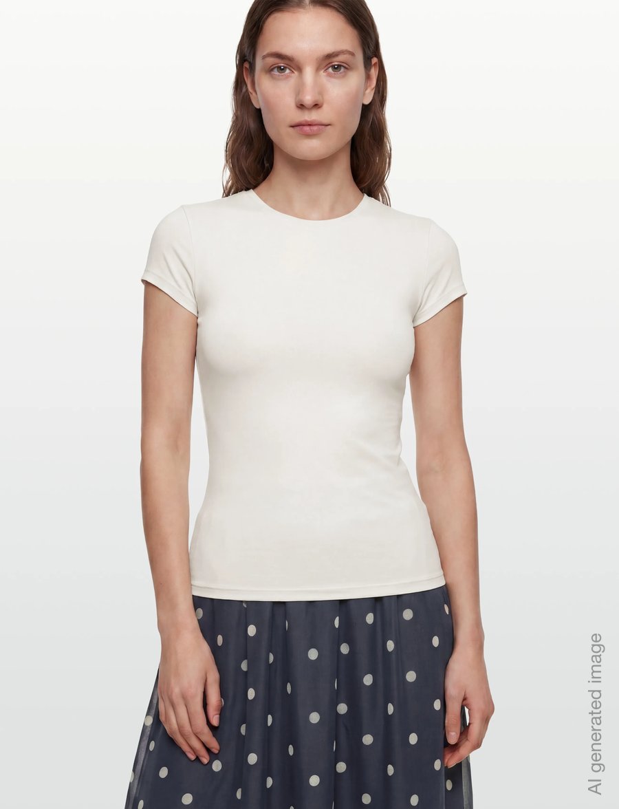 Gina Tricot - Slim fit top - t-shirts - offwhite - 3
