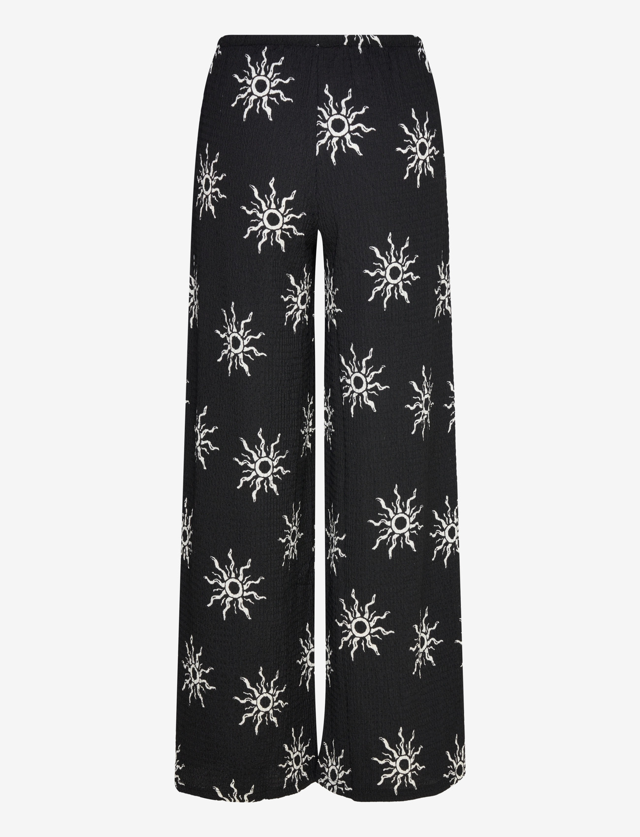 Gina Tricot - Textured wide trousers - bukser med brede ben - graphic sun - 1