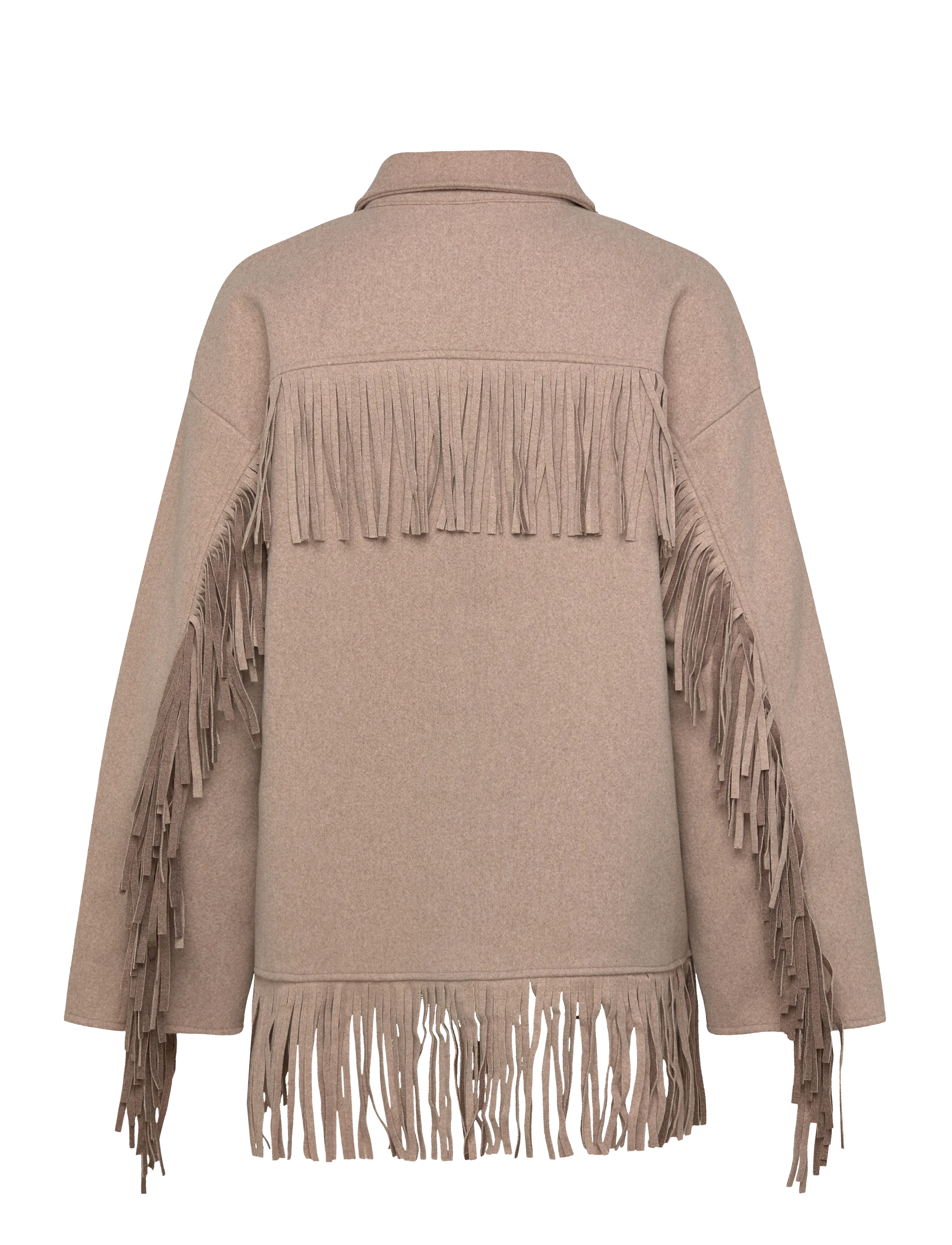 Gina Tricot - Fringe jacket - frühlingsjacken - beige melange (1186) - 1