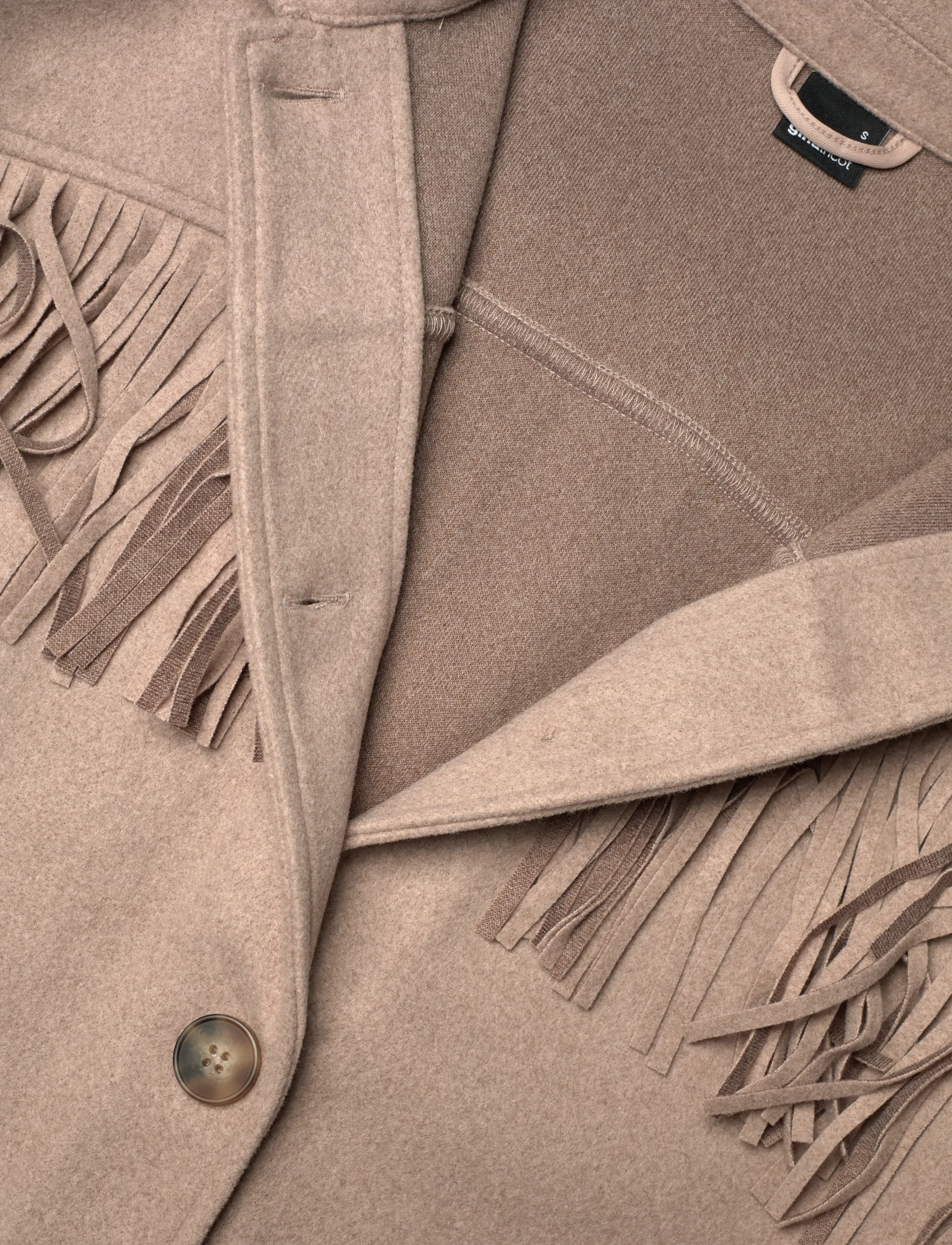 Gina Tricot - Fringe jacket - frühlingsjacken - beige melange (1186) - 2