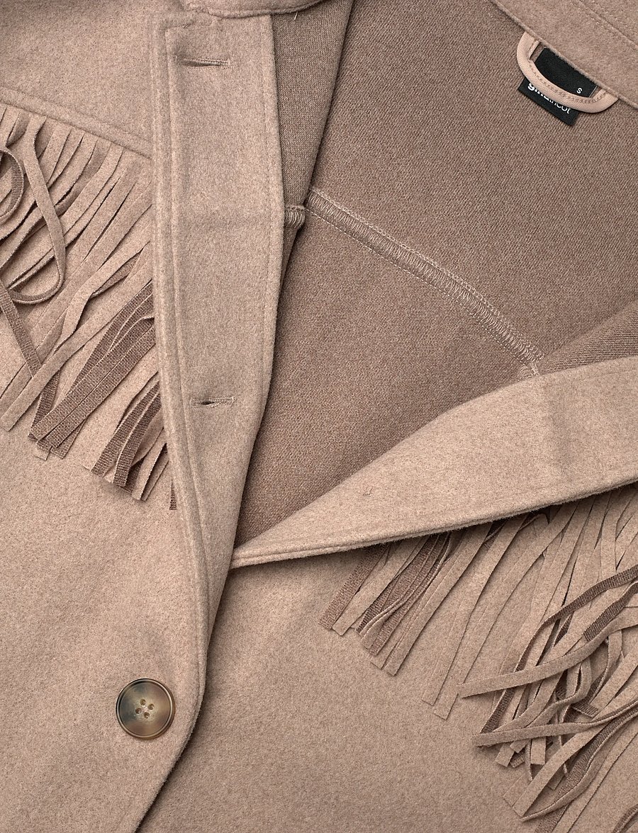 Gina Tricot - Fringe jacket - dunne jassen - beige melange (1186) - 5