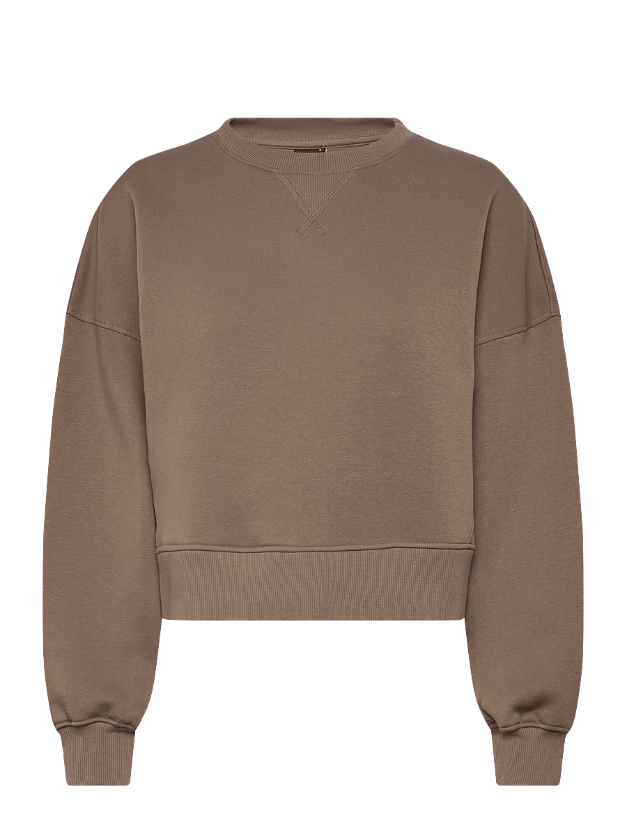 Gina Tricot - Crop crewneck sweater - fashion trends - falcon (7092) - 0