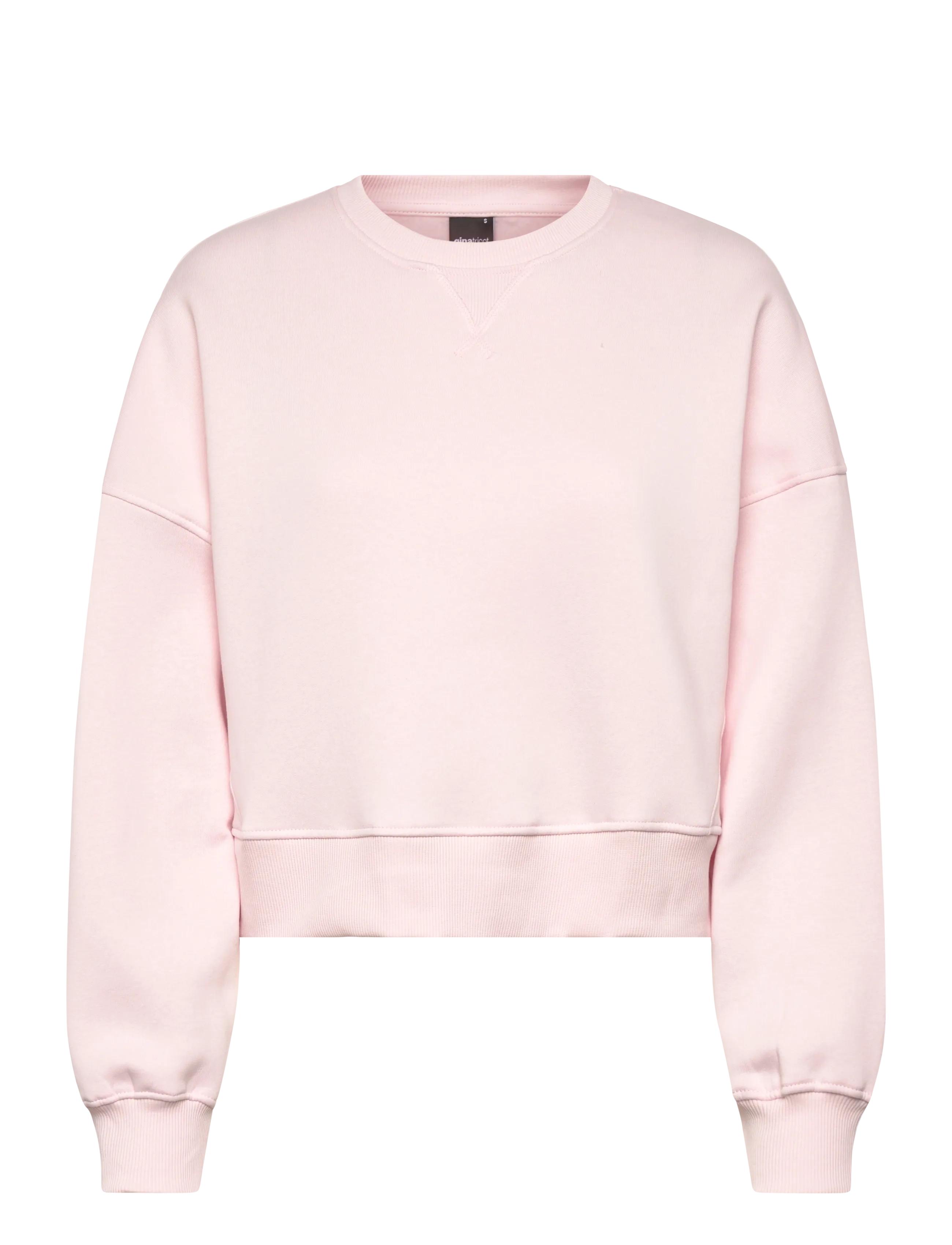 Gina Tricot Crop crewneck sweater - Sweatshirts - TENDER TOUCH / pink/rose