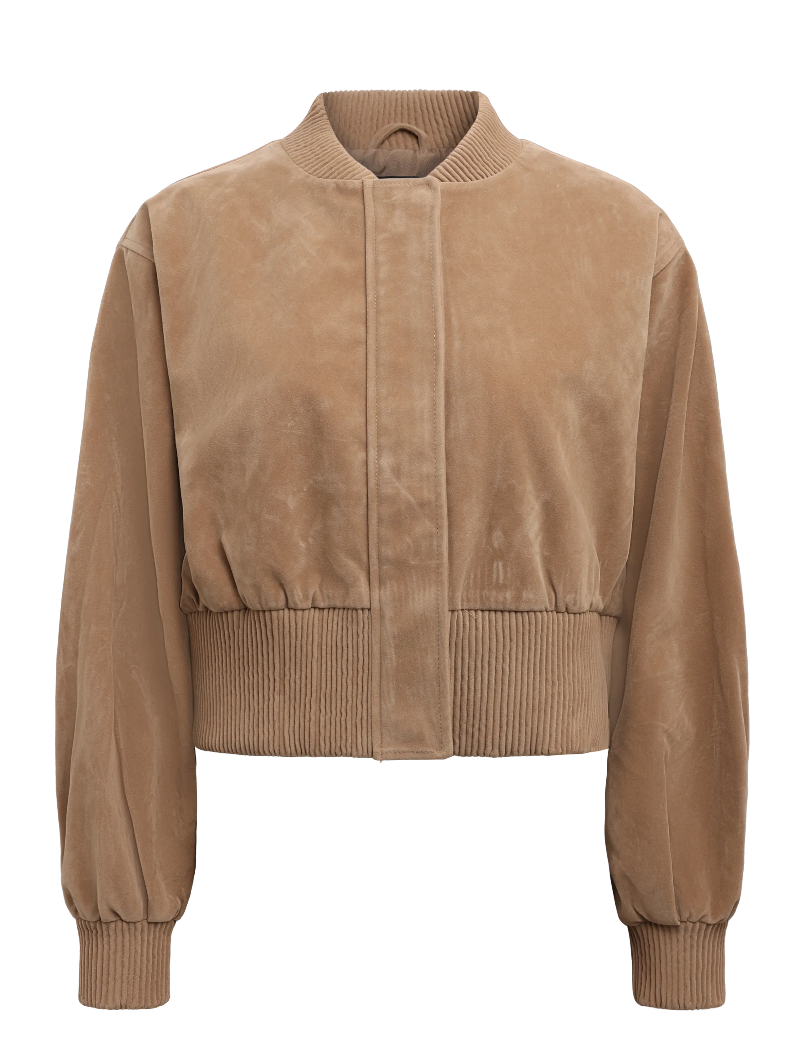 Gina Tricot Faux suede short jacket - Bomberjakid - LT BEIGE (7201) / beige