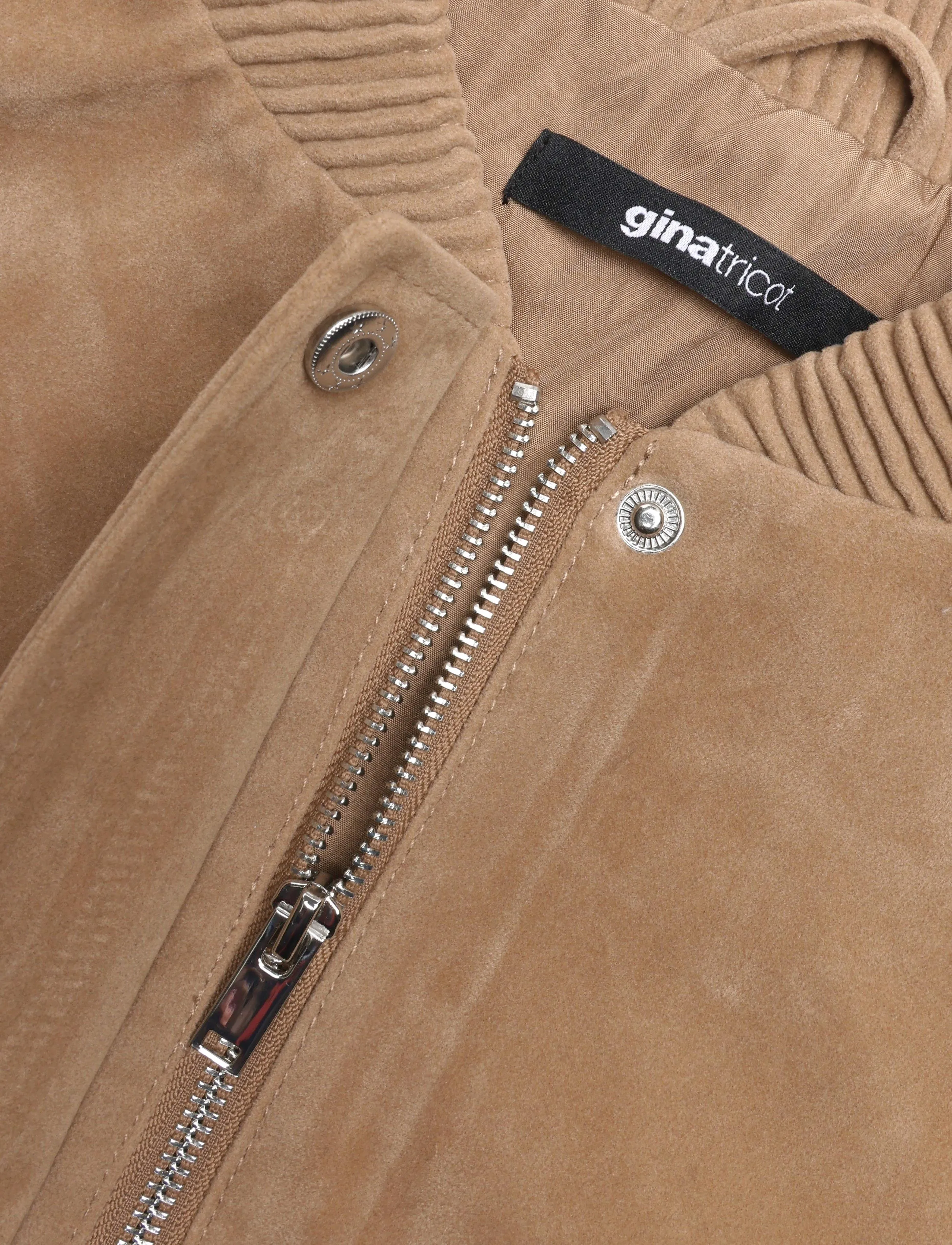 Gina Tricot - Faux suede short jacket - lt beige (7201) - 2