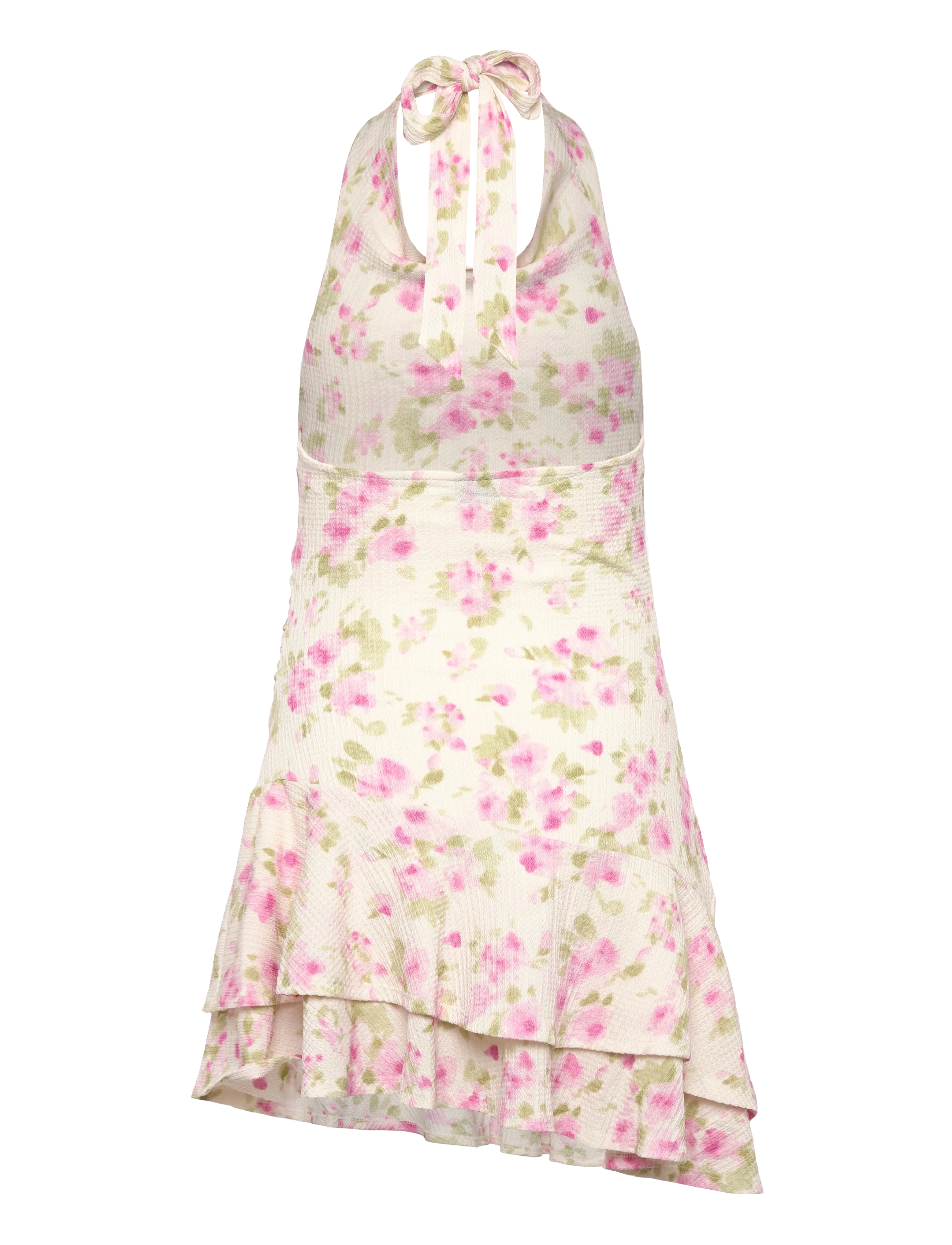 Gina Tricot - Halterneck mini dress - sommerkleider - pink flower (3844) - 2