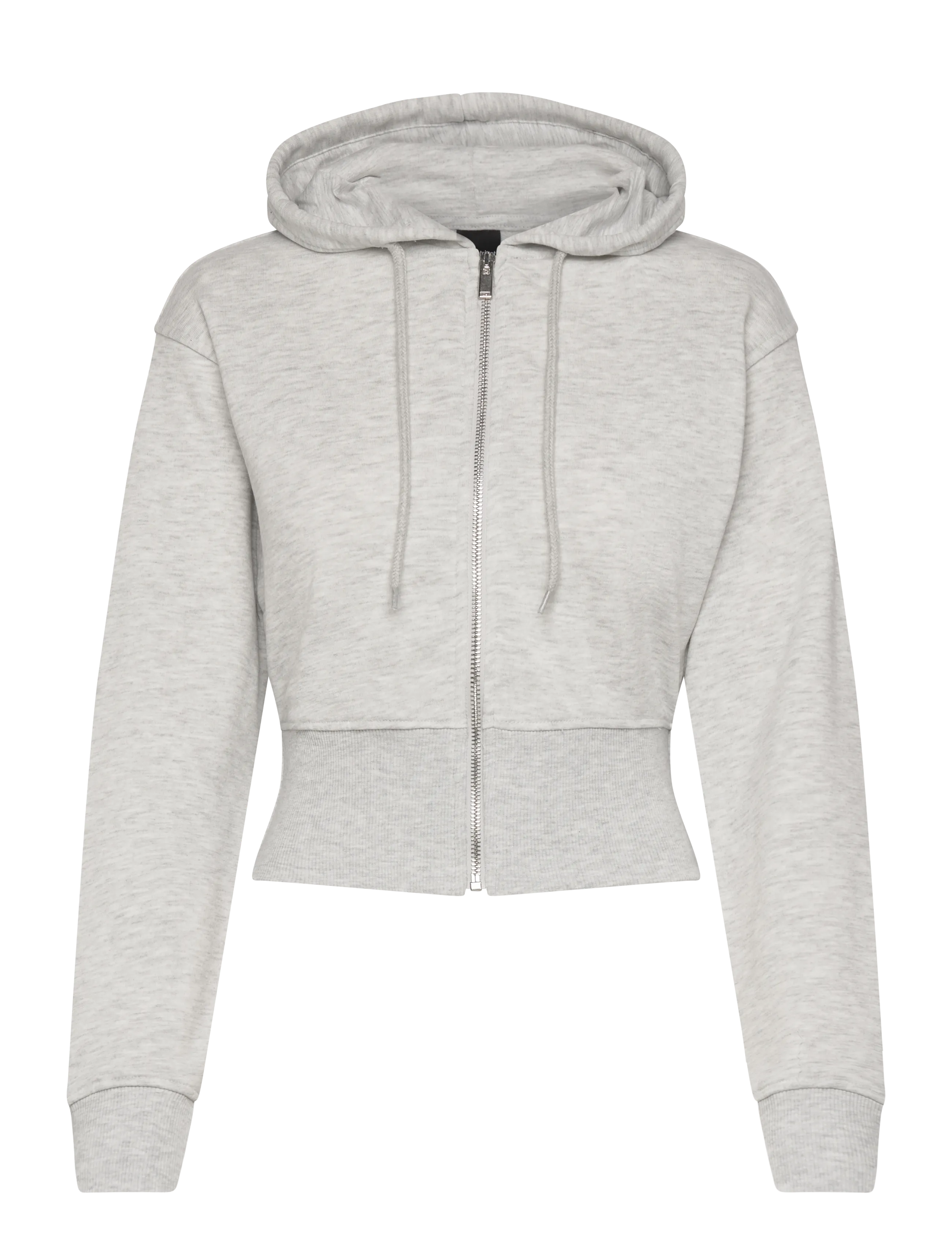 Gina Tricot Slim fit zip hoodie - Sweatshirts - LT GREY MELANGE / grey
