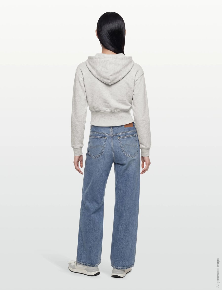 Gina Tricot - Slim fit zip hoodie - kapuzenpullover - lt grey melange - 4