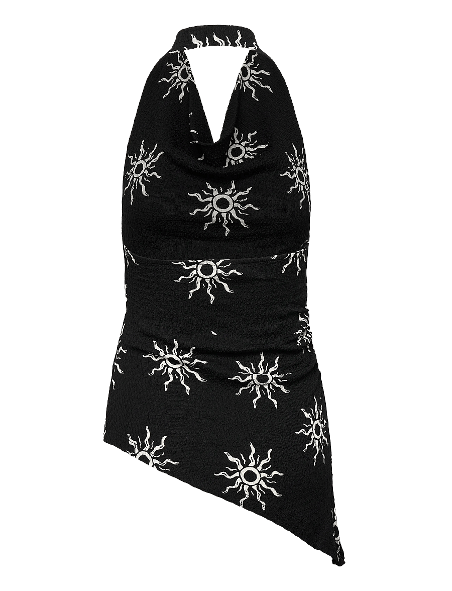 Gina Tricot - Halterneck top - Ärmellose tops - graphic sun - 1