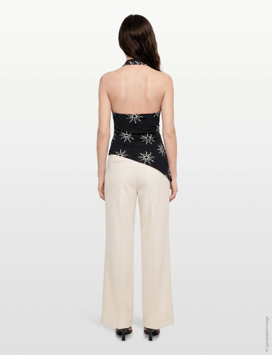 Gina Tricot - Halterneck top - Ärmellose tops - graphic sun - 4