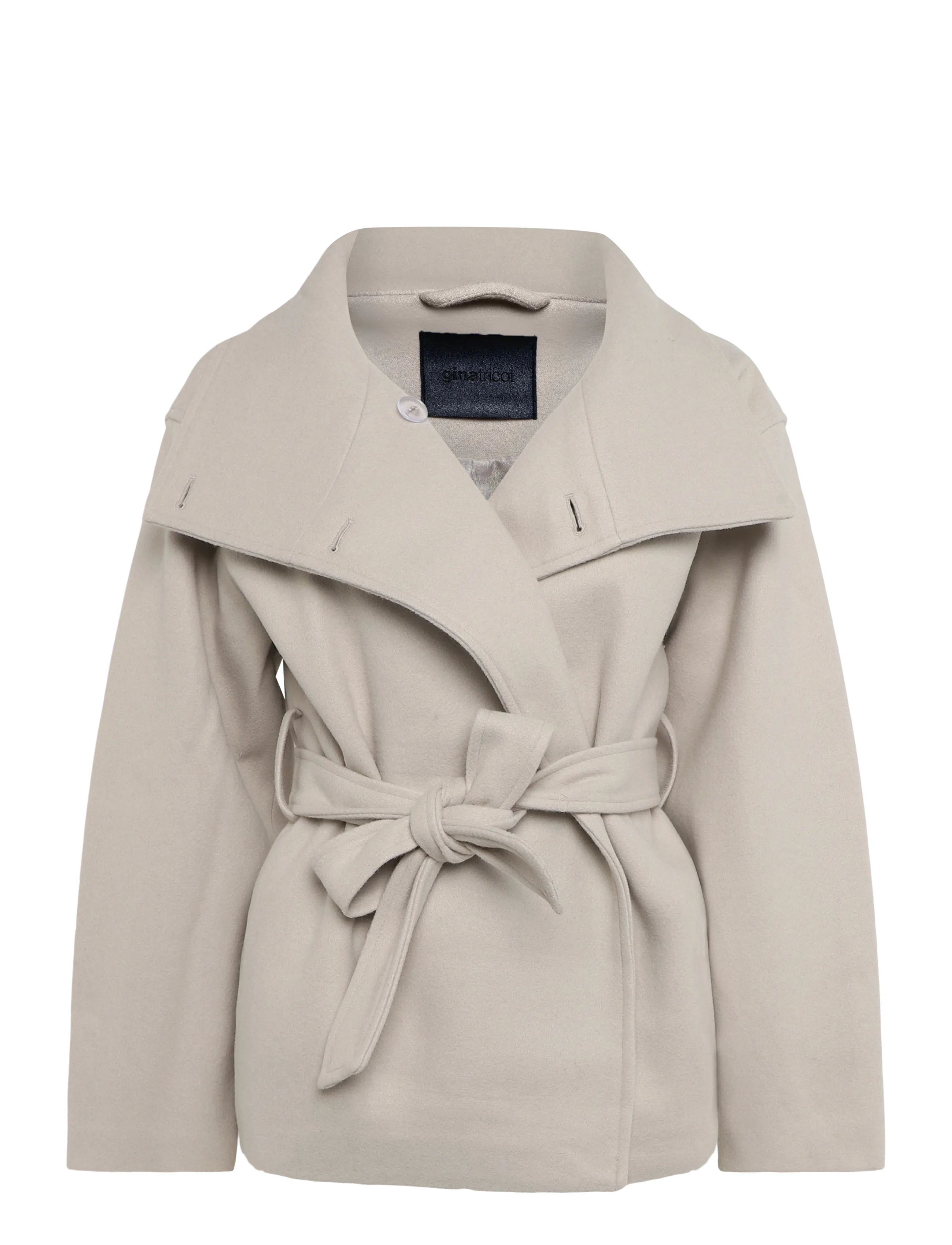 Gina Tricot High neck wool blend jacket - Kleidung - CREME (1263) / cream