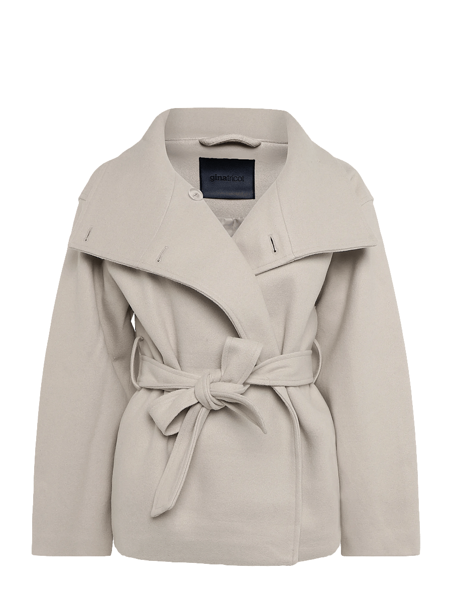 Gina Tricot - High neck wool blend jacket - wolljacken - creme (1263) - 0