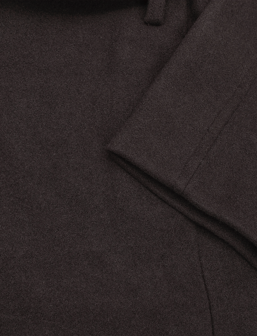 Gina Tricot - High neck wool blend jacket - uldjakker - dark brown (7180) - 3