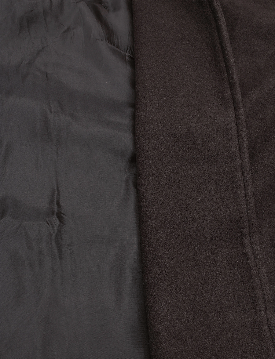 Gina Tricot - High neck wool blend jacket - uldjakker - dark brown (7180) - 4