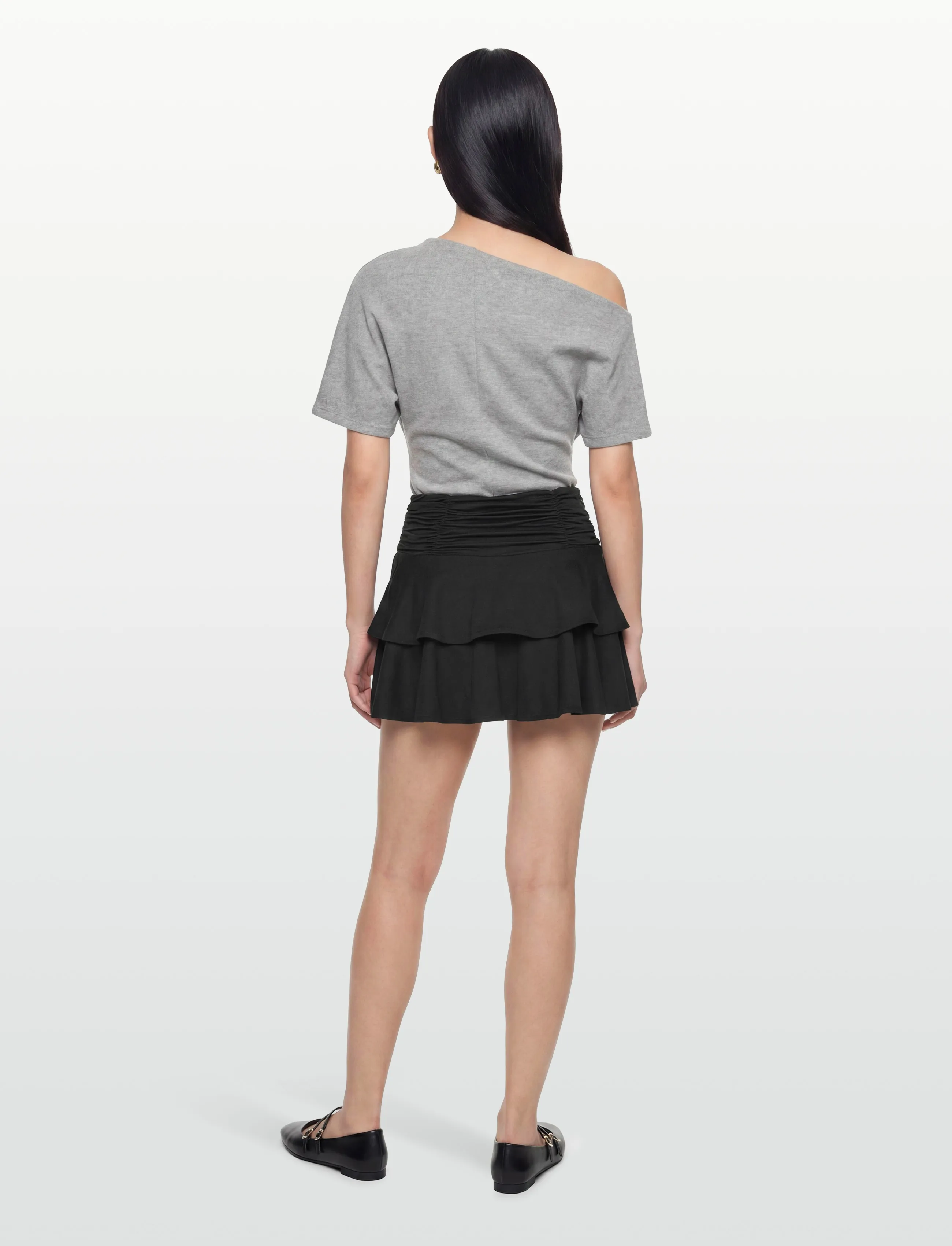 Gina Tricot - Mini frill skirt - short skirts - black (9000) - 4
