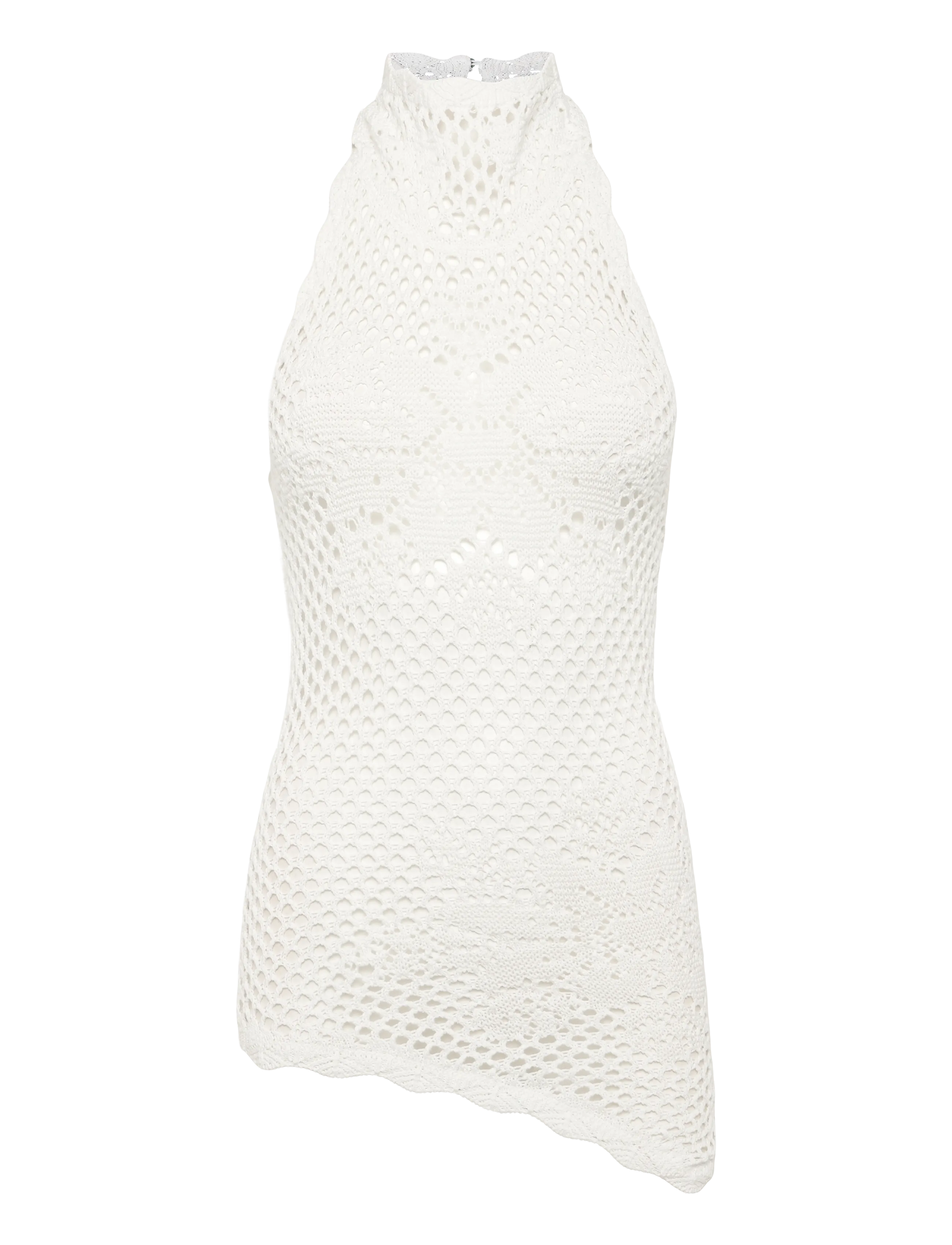 Gina Tricot Halterneck knitted singlet - Ärmellose Tops - OFFWHITE / white
