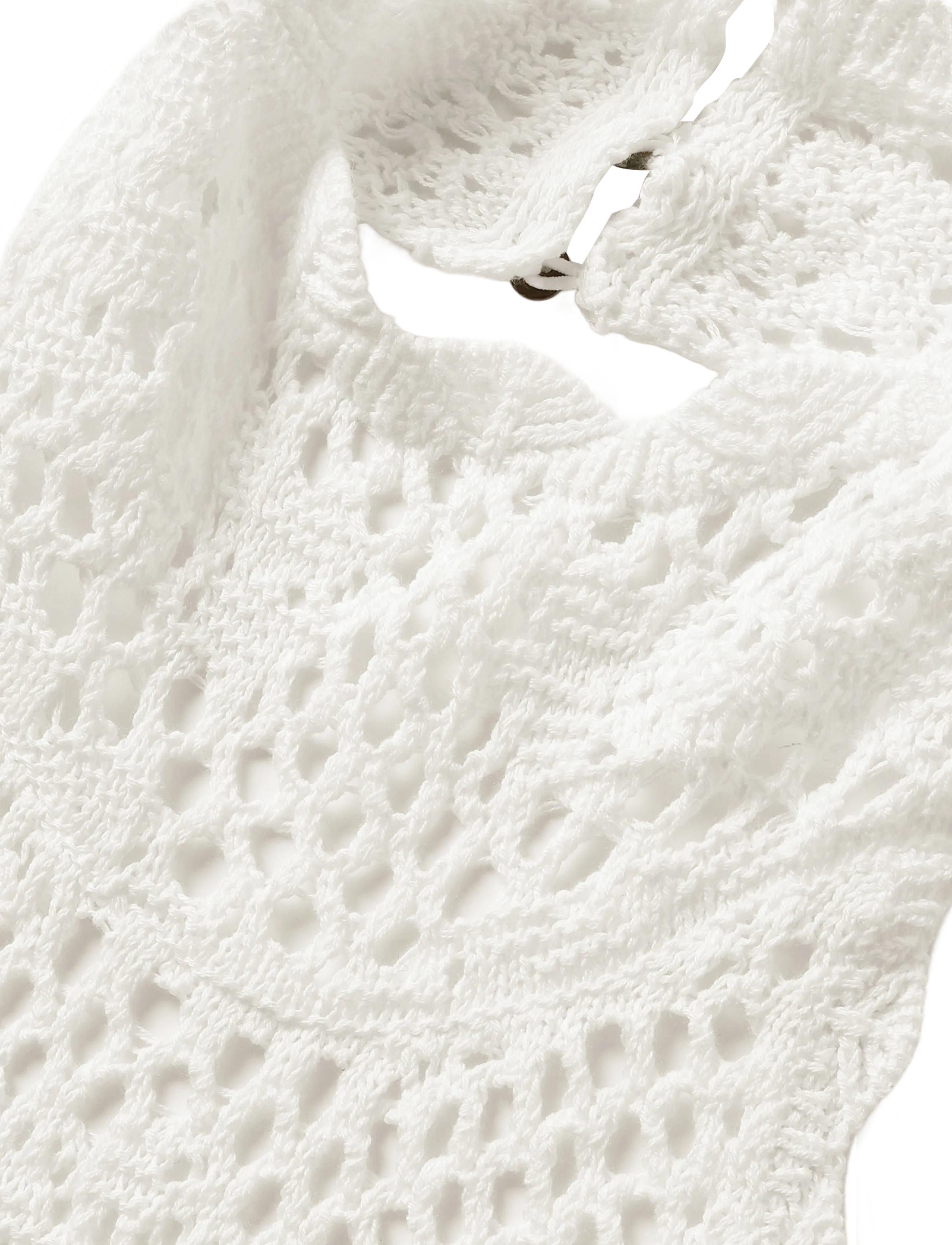Gina Tricot - Halterneck knitted singlet - offwhite - 2