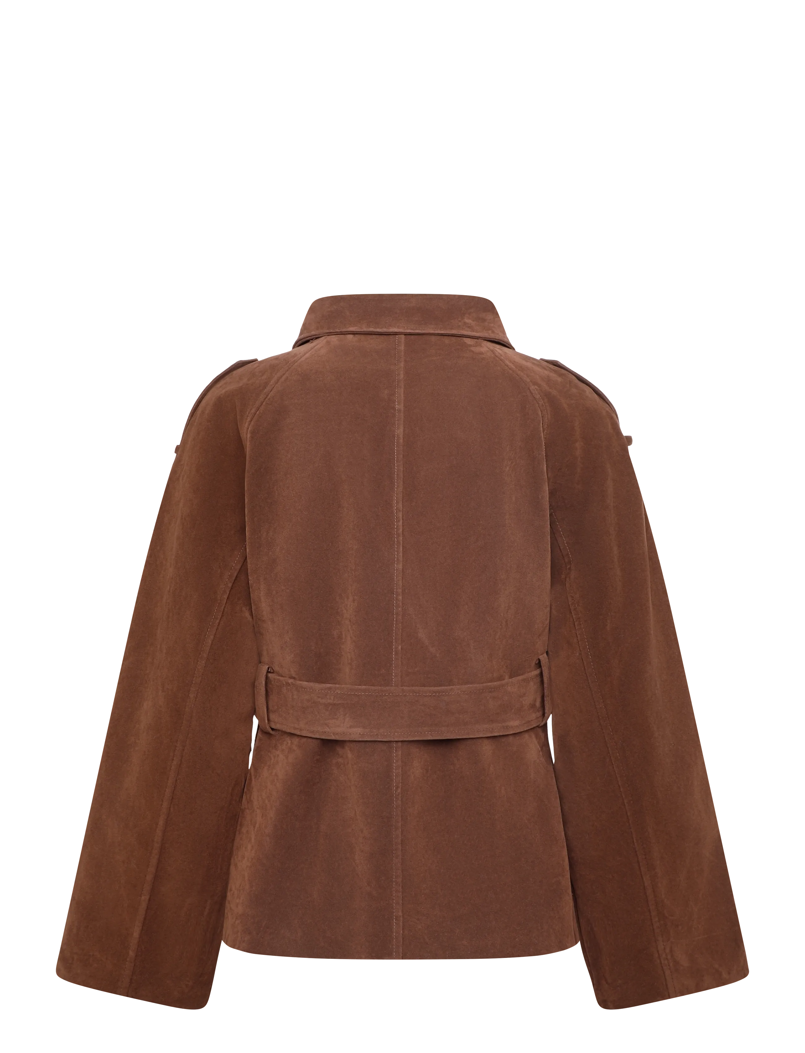 Gina Tricot - Faux suede trench jacket - trench coats - chocolate brown (7085) - 1