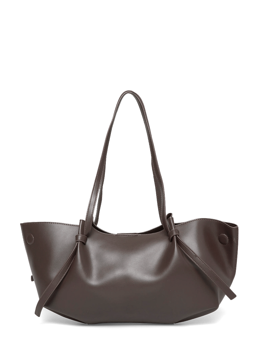 Gina Tricot - Strap handle tote bag - tote bags - brown (7000) - 1