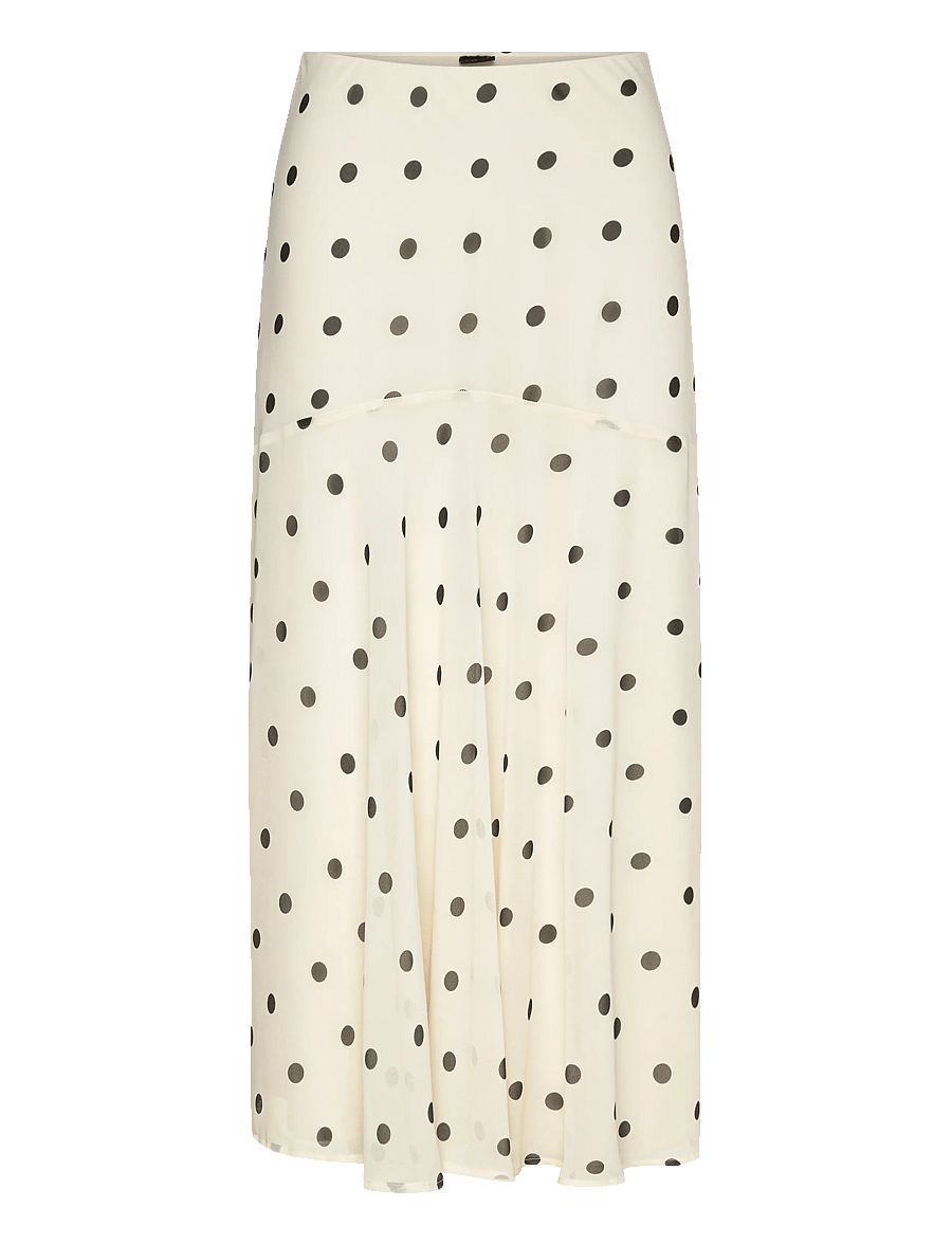 Gina Tricot - Chiffon skirt - maxi nederdele - creme/dot - 0