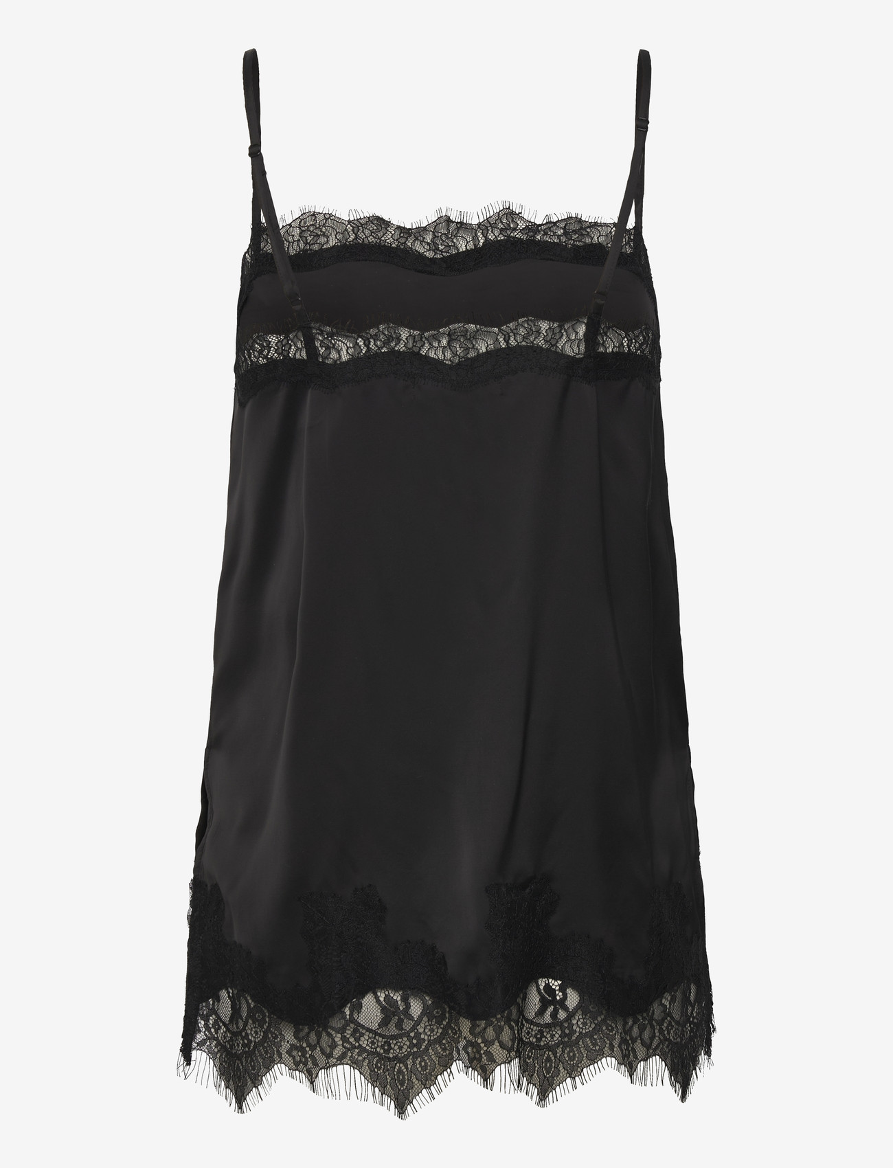 Gina Tricot - Lace singlet - linnen - black (9000) - 3