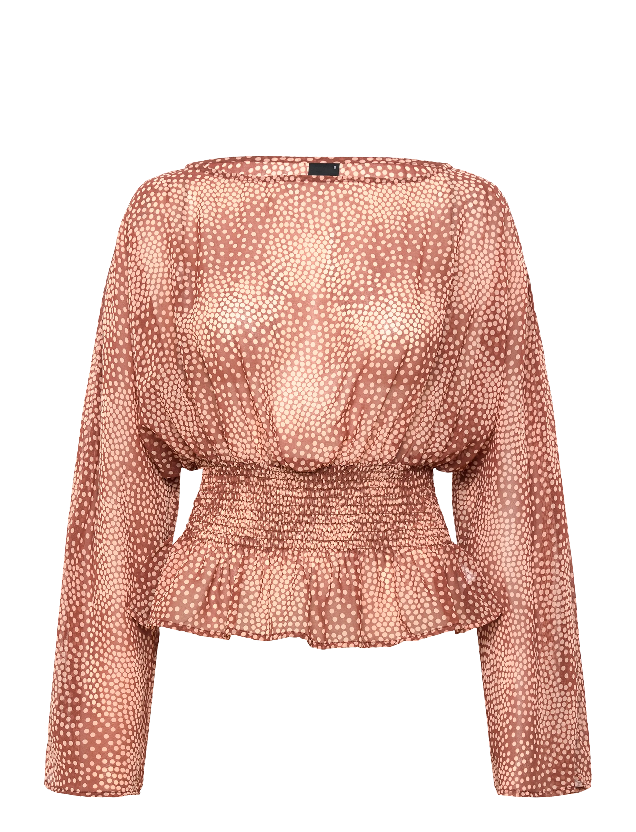 Gina Tricot Scarf blouse - Blouses & Overhemden - LIGHT BROWN DOT (7015) / brown