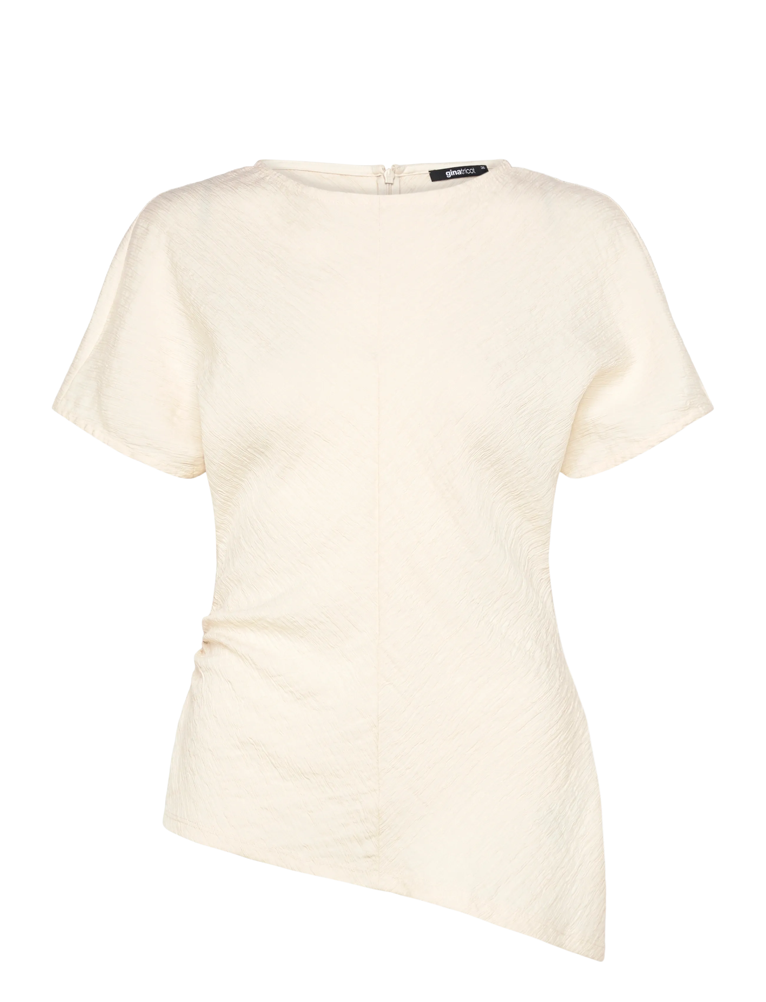 Gina Tricot Asymmetric top - Nyheder - ECRU (1045) / cream