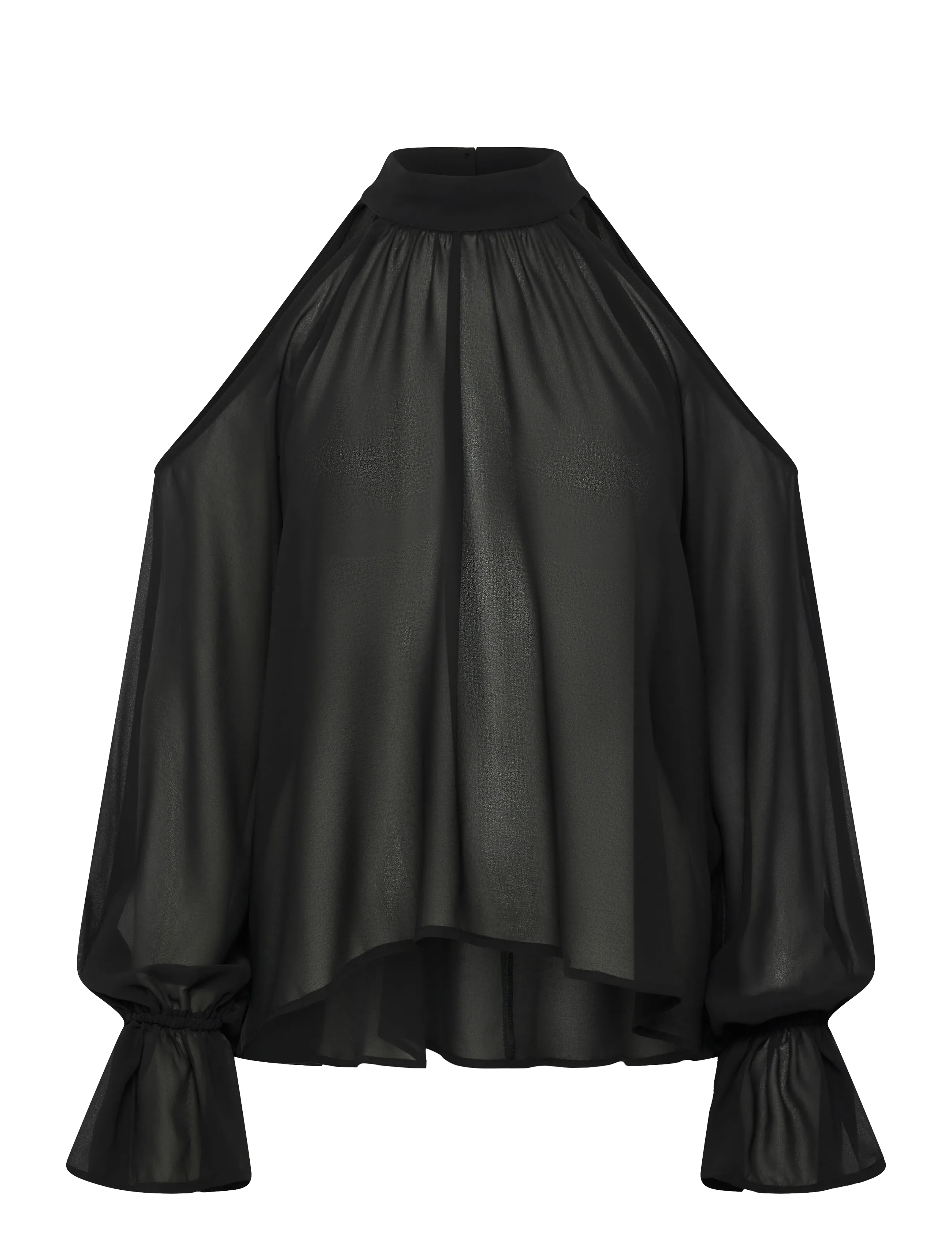 Gina Tricot Boho chiffong blouse - Bluser - BLACK (9000) / black