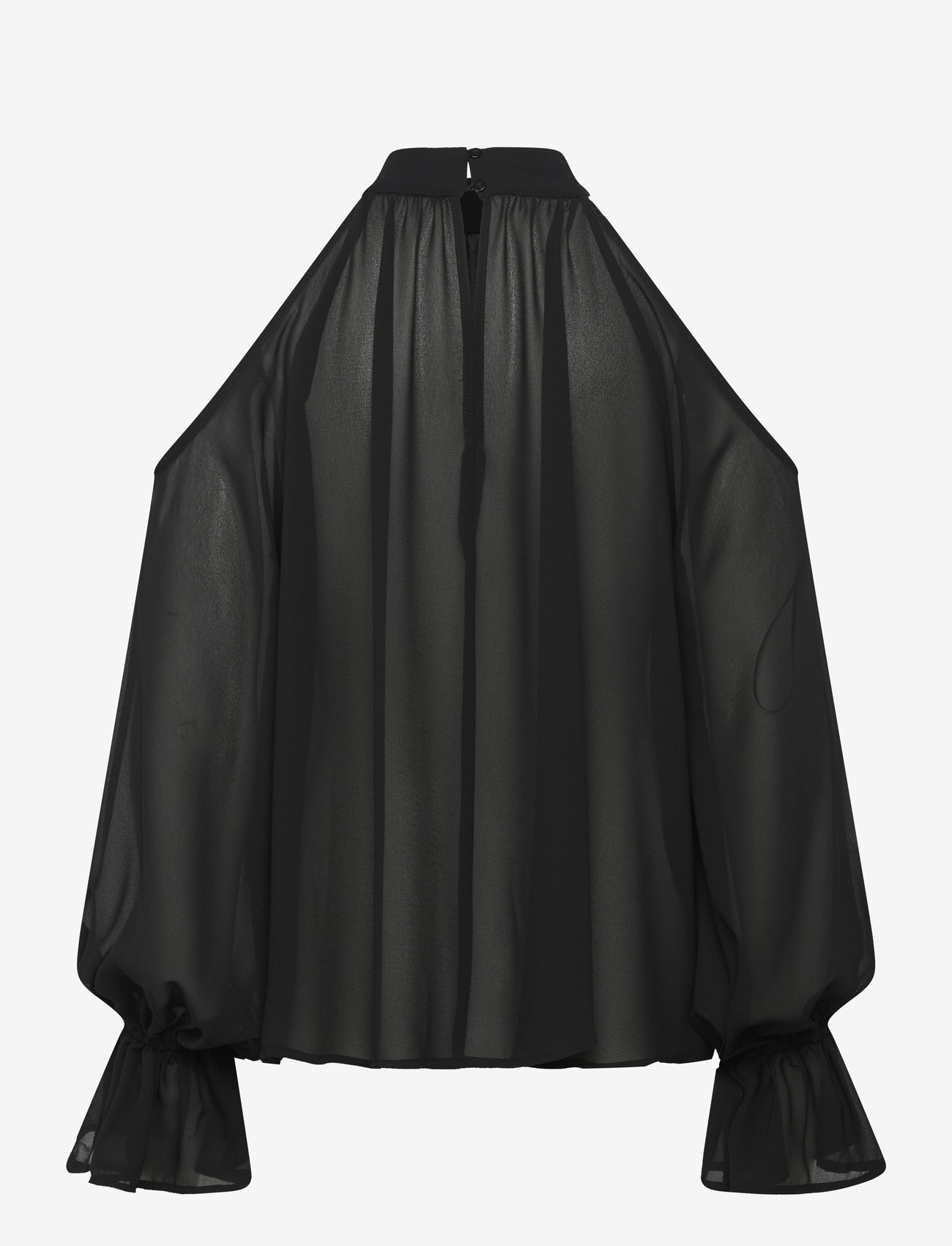 Gina Tricot - Boho chiffong blouse - langærmede bluser - black (9000) - 2