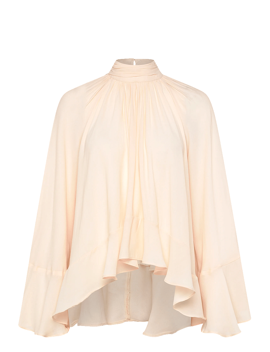 Gina Tricot - Boho frill blouse - long sleeved blouses - peach (2560) - 1