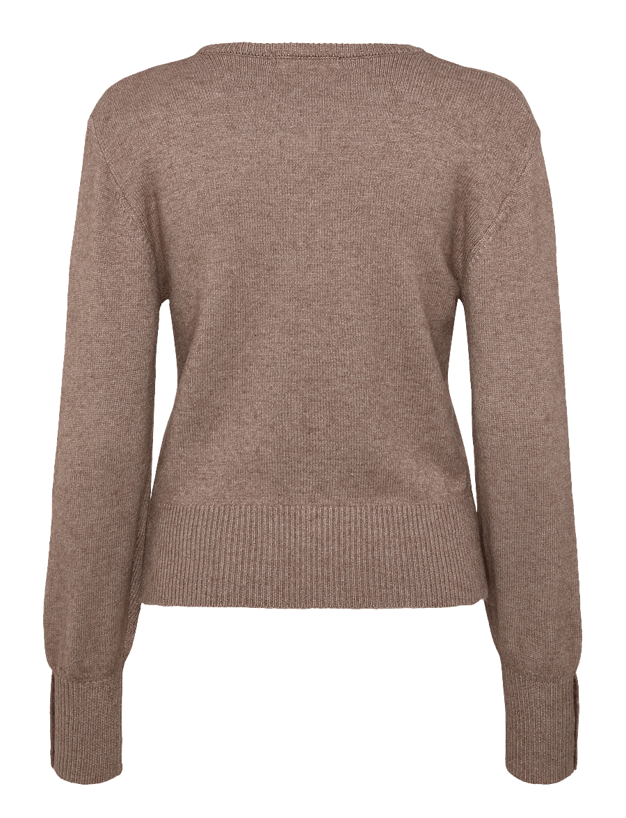 Gina Tricot - Knitted cardigan - koftor - brown melange (7924) - 1