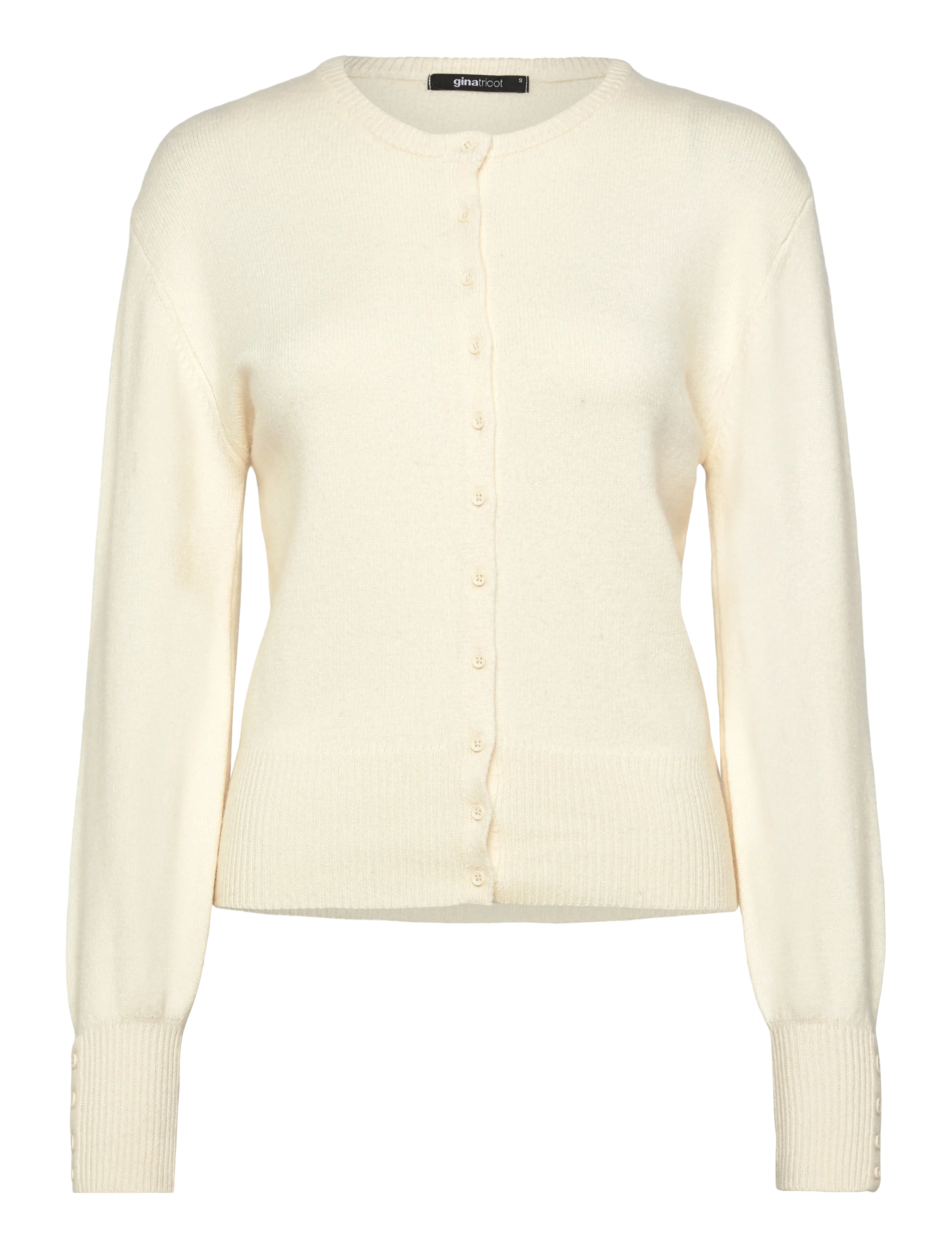 Gina Tricot Knitted Cardigan, L, Cream, Strik > Cardigans, Dame
