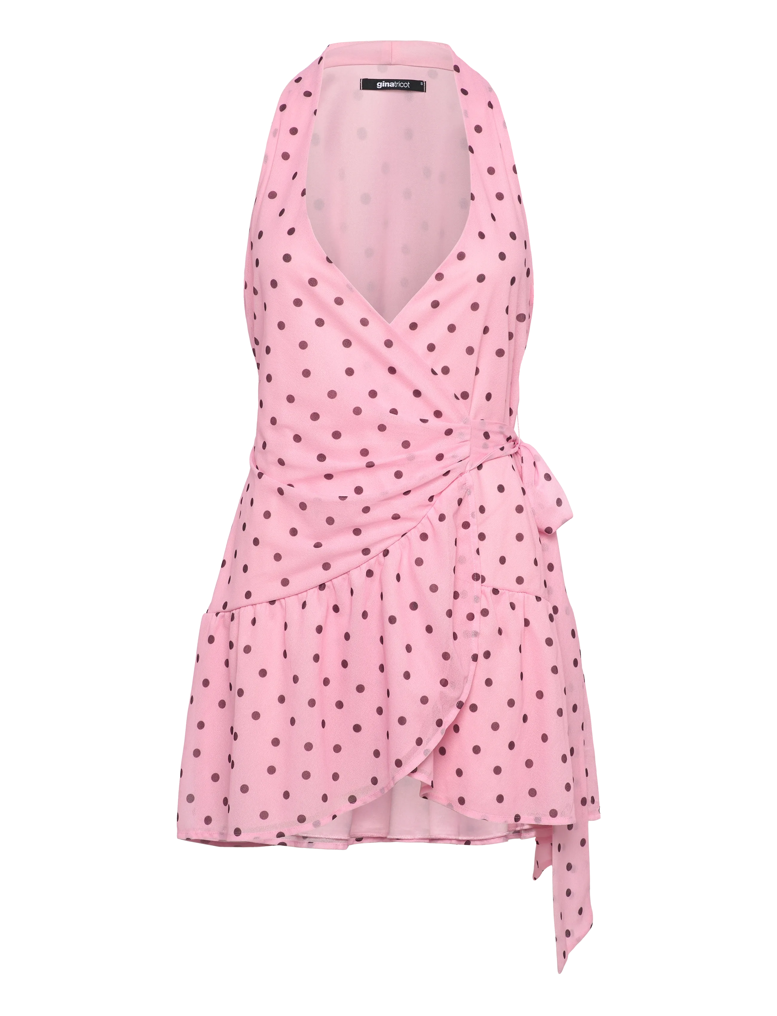 Gina Tricot Sheer wrap dress - Special Occasions - PINK DOT / pink/rose