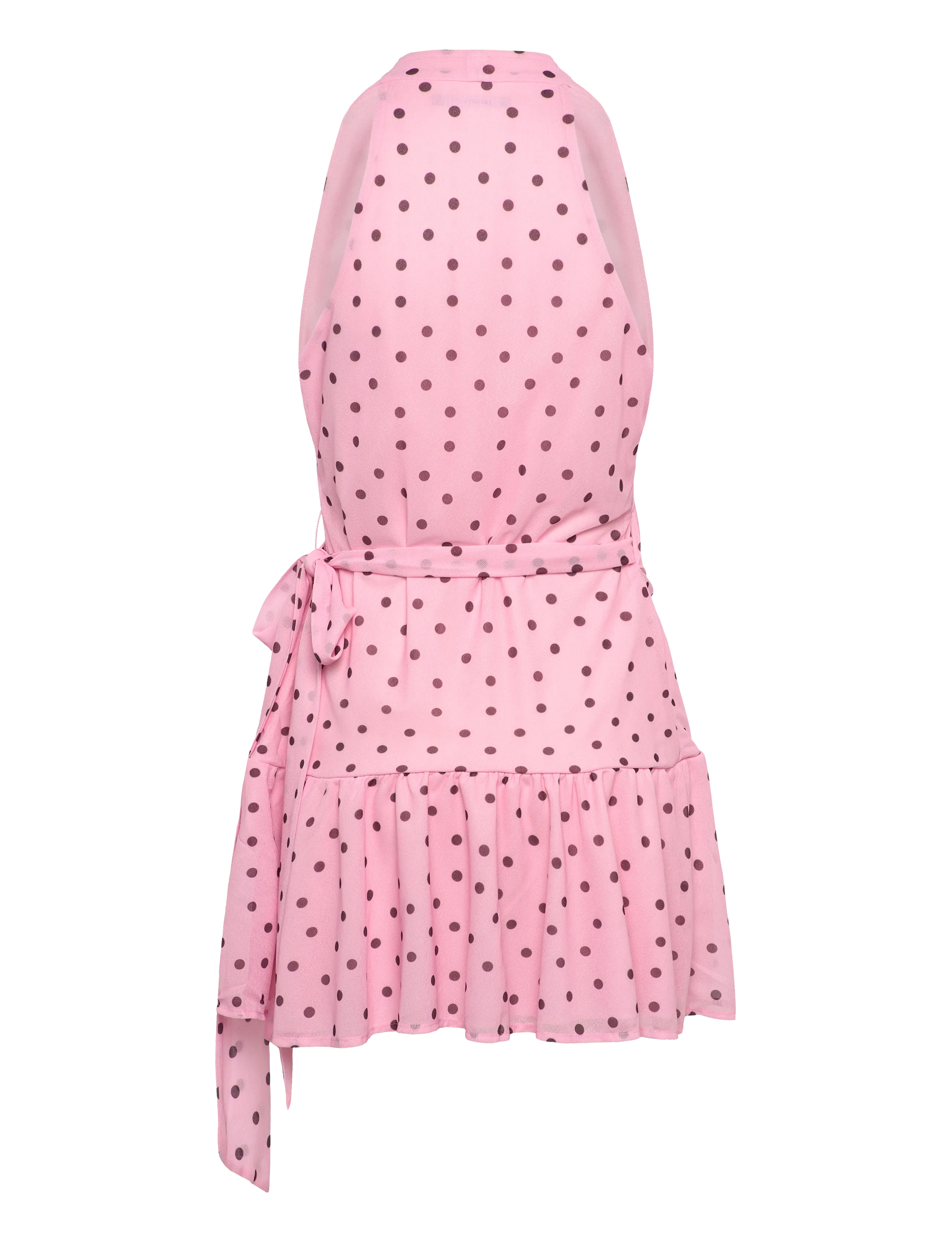 Gina Tricot - Sheer wrap dress - sommerkjoler - pink dot - 1