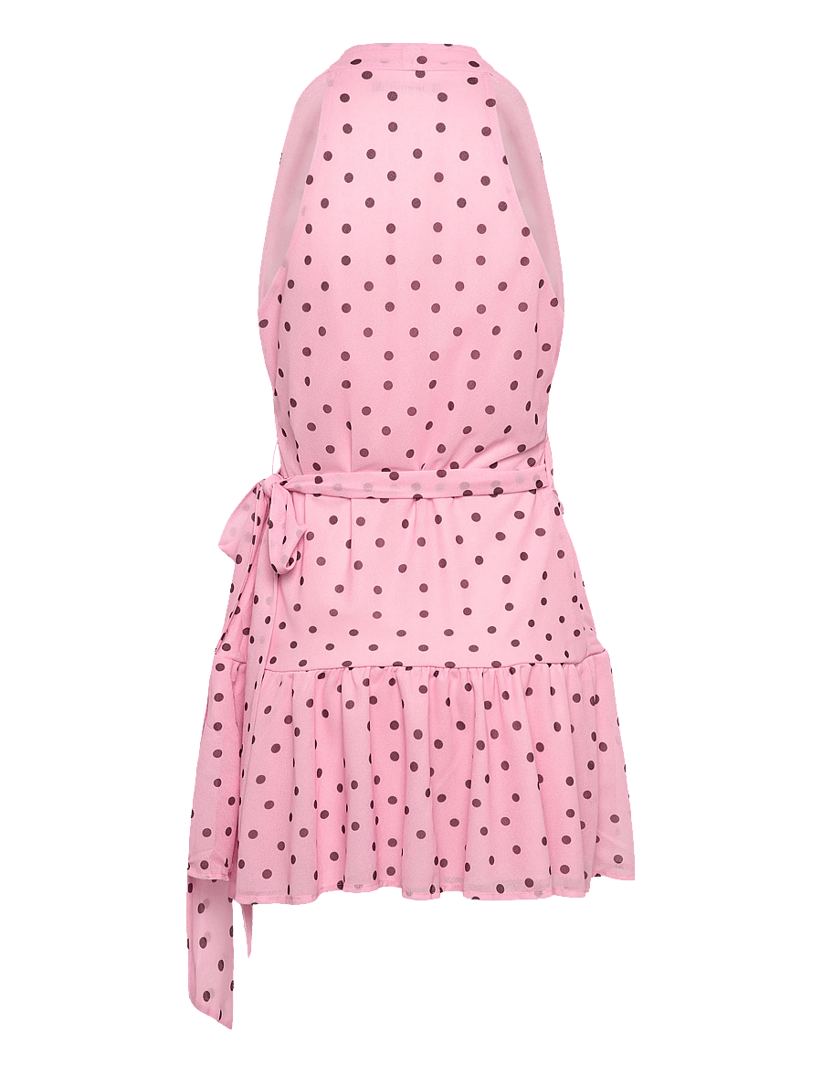 Gina Tricot - Sheer wrap dress - sommerkjoler - pink dot - 1