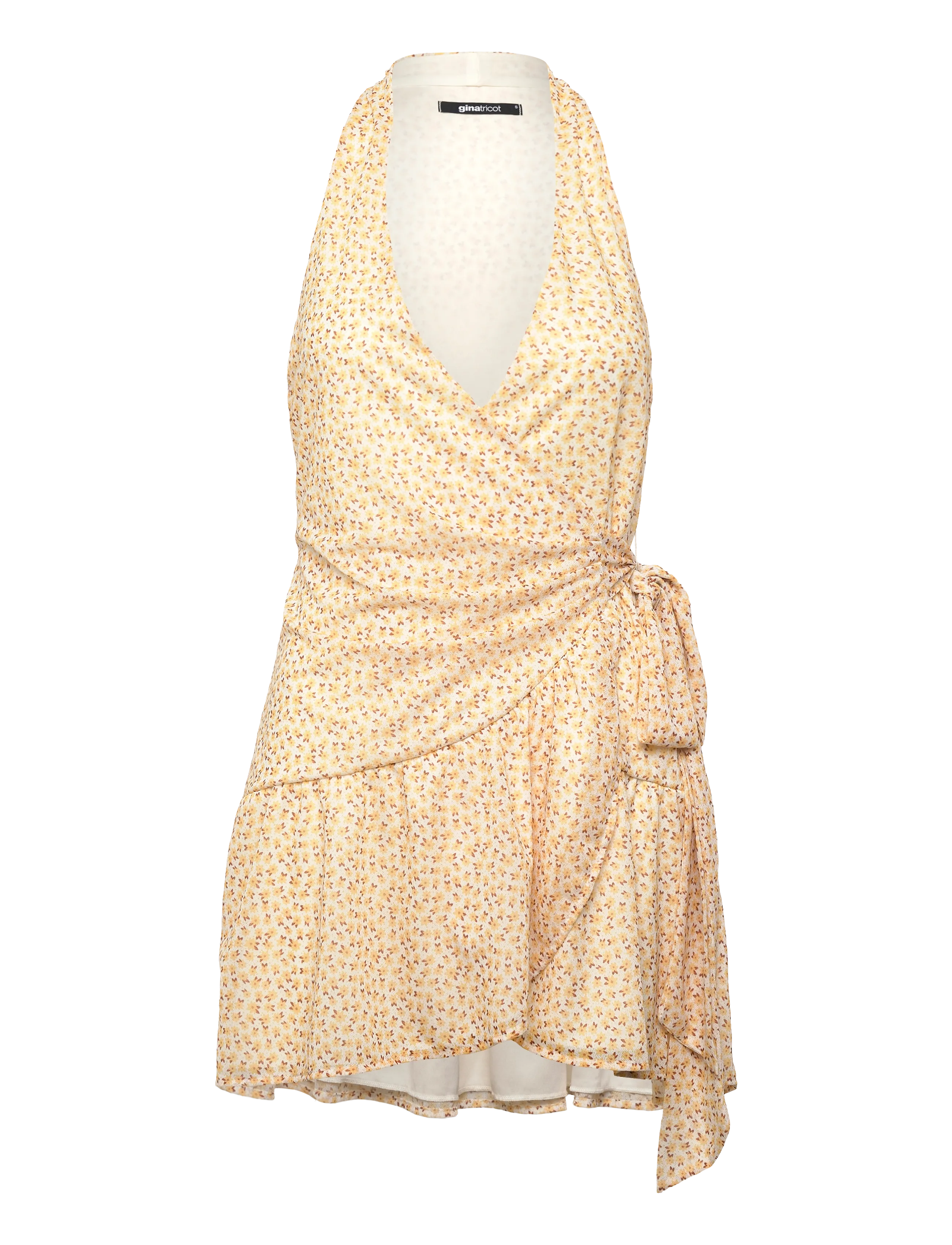 Gina Tricot Sheer wrap dress - Noor - SUNFLOWER / yellow