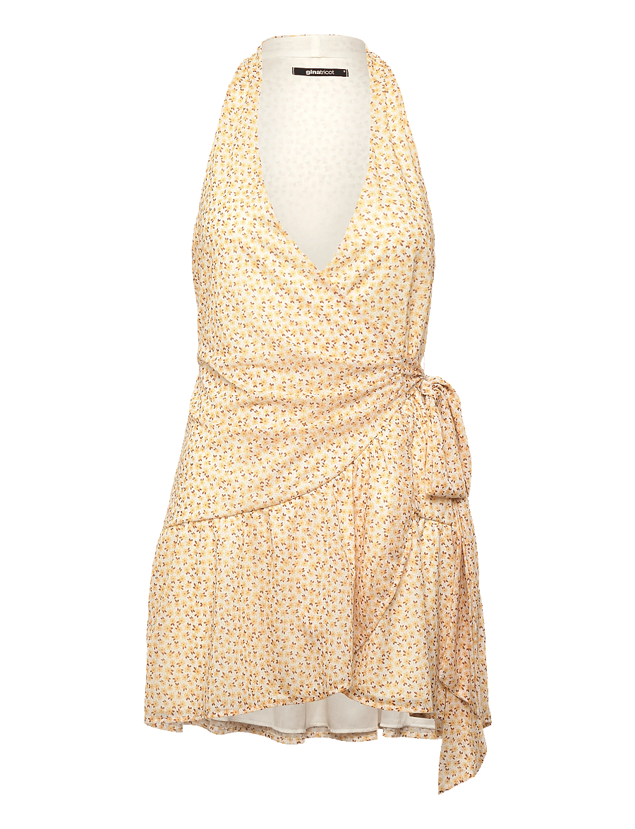 Gina Tricot - Sheer wrap dress - sommerkjoler - sunflower - 1