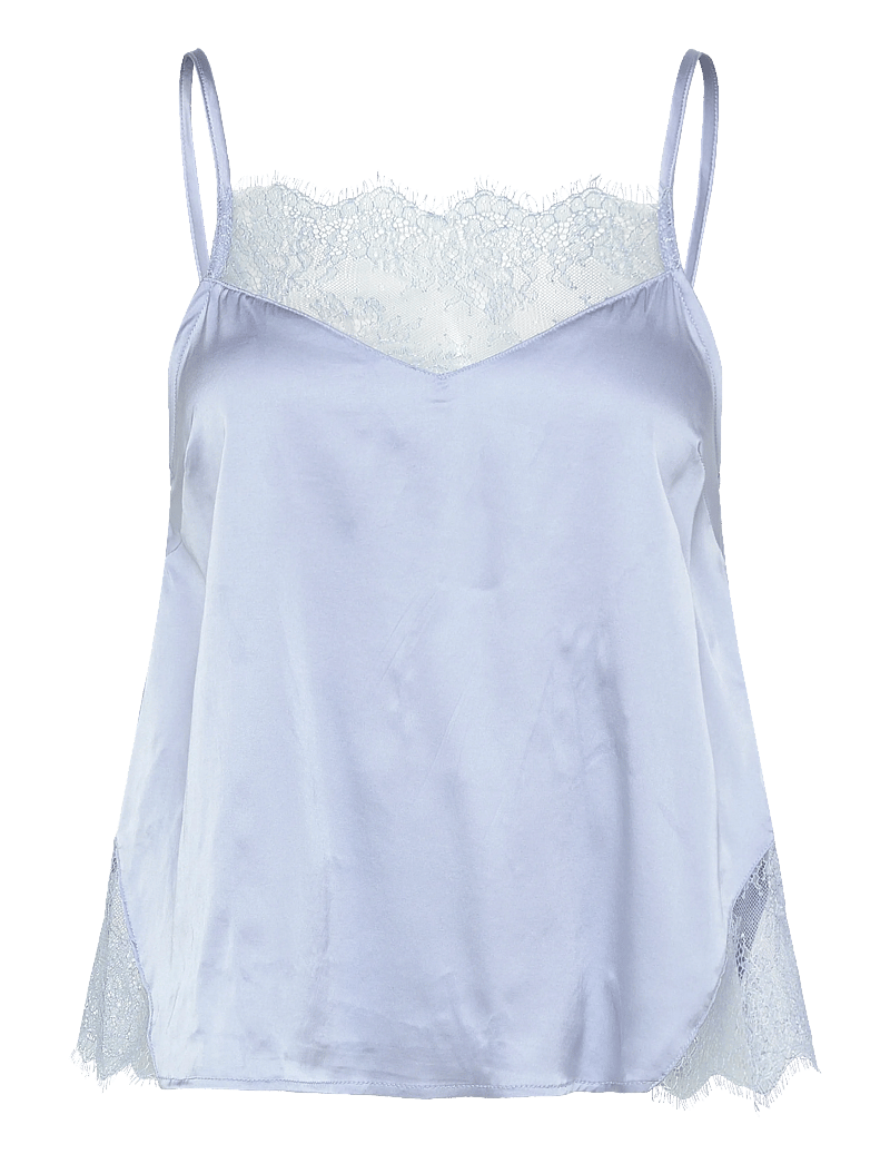 Gina Tricot - Satin loungewear singlet - overdele - dreamy blue - 0