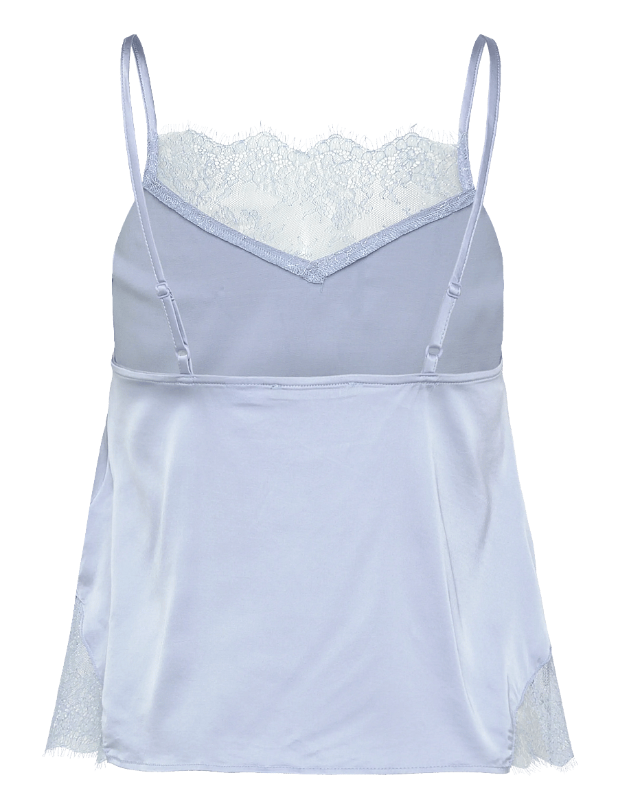 Gina Tricot - Satin loungewear singlet - tops - dreamy blue - 1