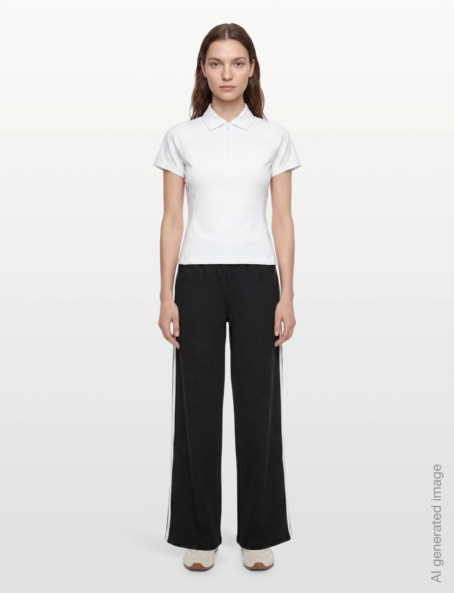Gina Tricot - Sporty wide trousers - modetrender - black (9000) - 0