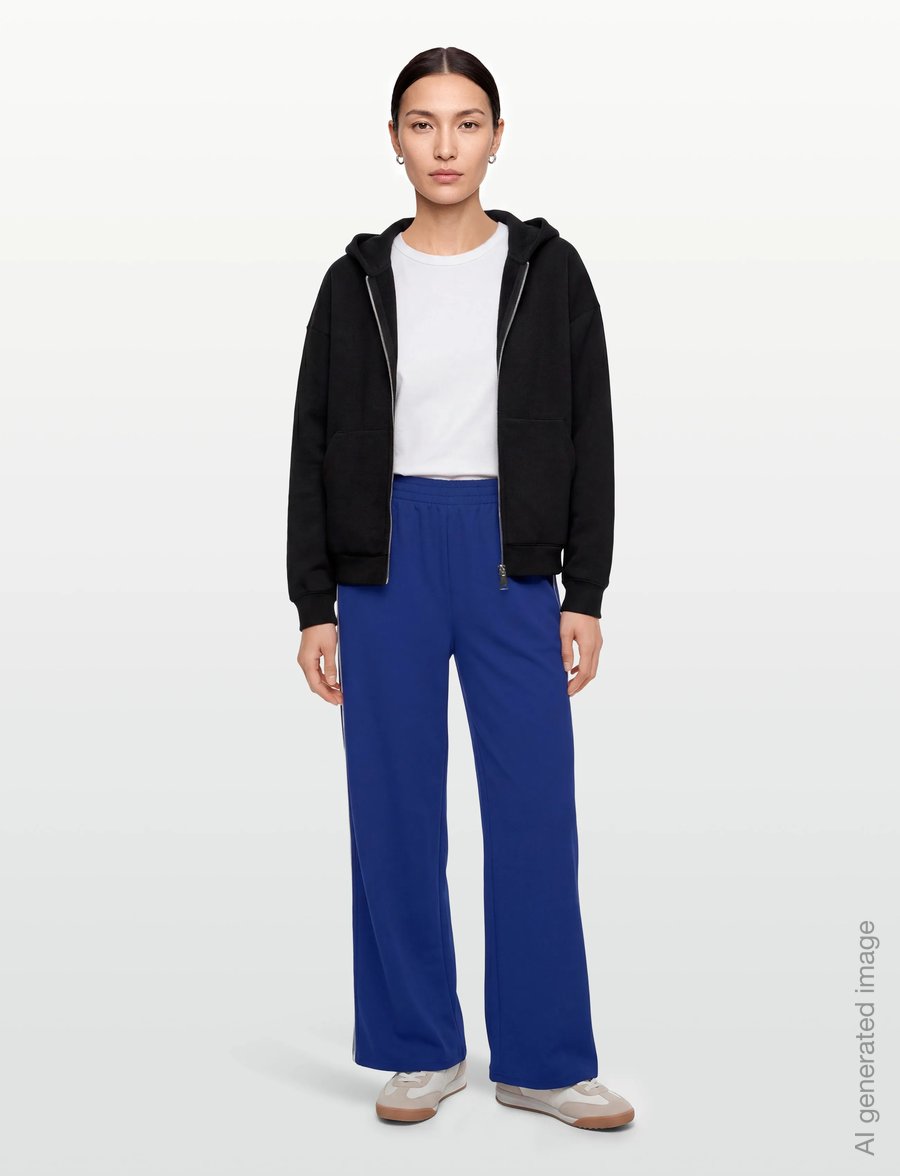 Gina Tricot - Sporty wide trousers - moetrendid - mazarine blue - 0